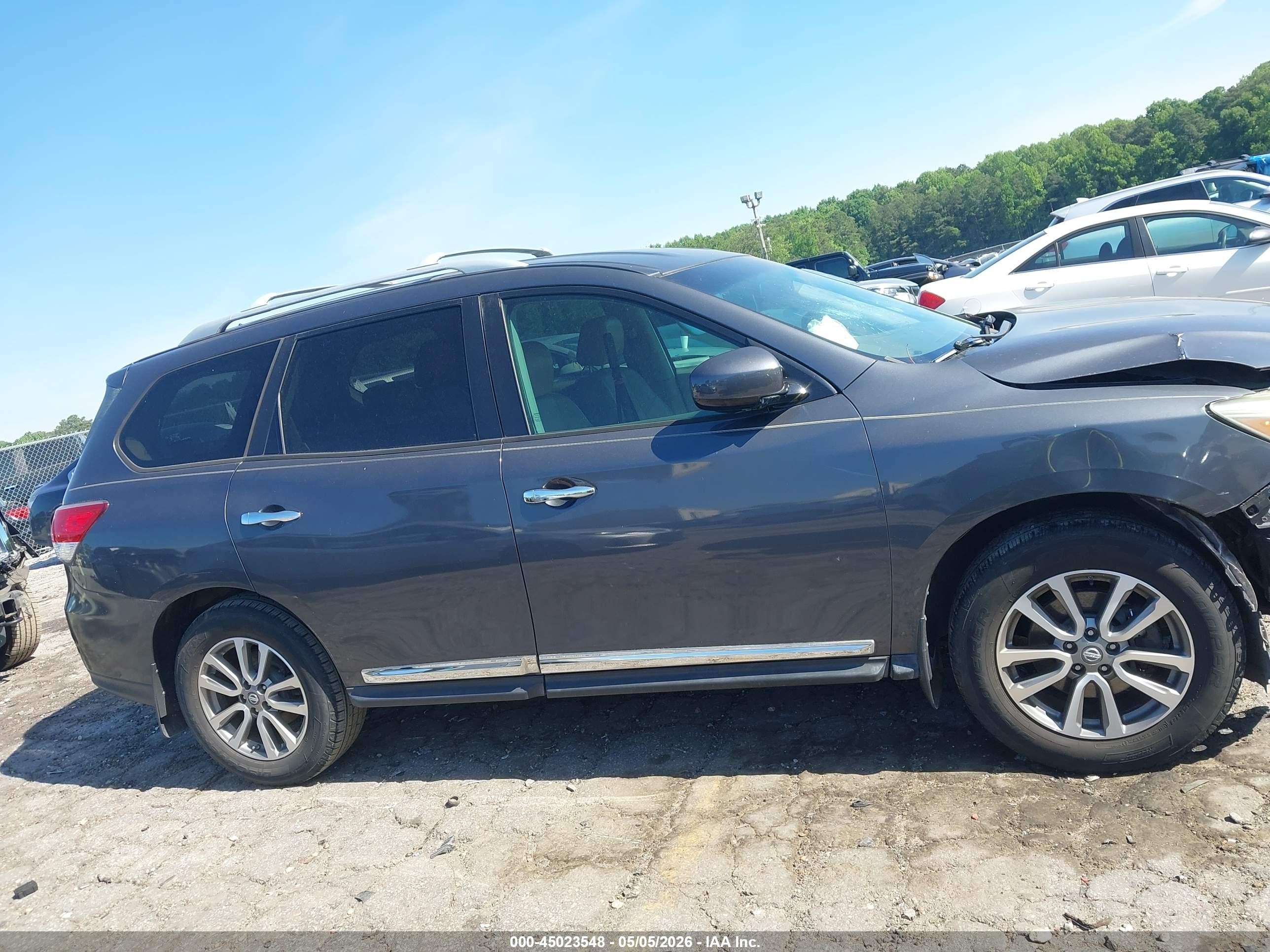 2013 Nissan Pathfinder Sl Gray vin: 5N1AR2MN2DC603186