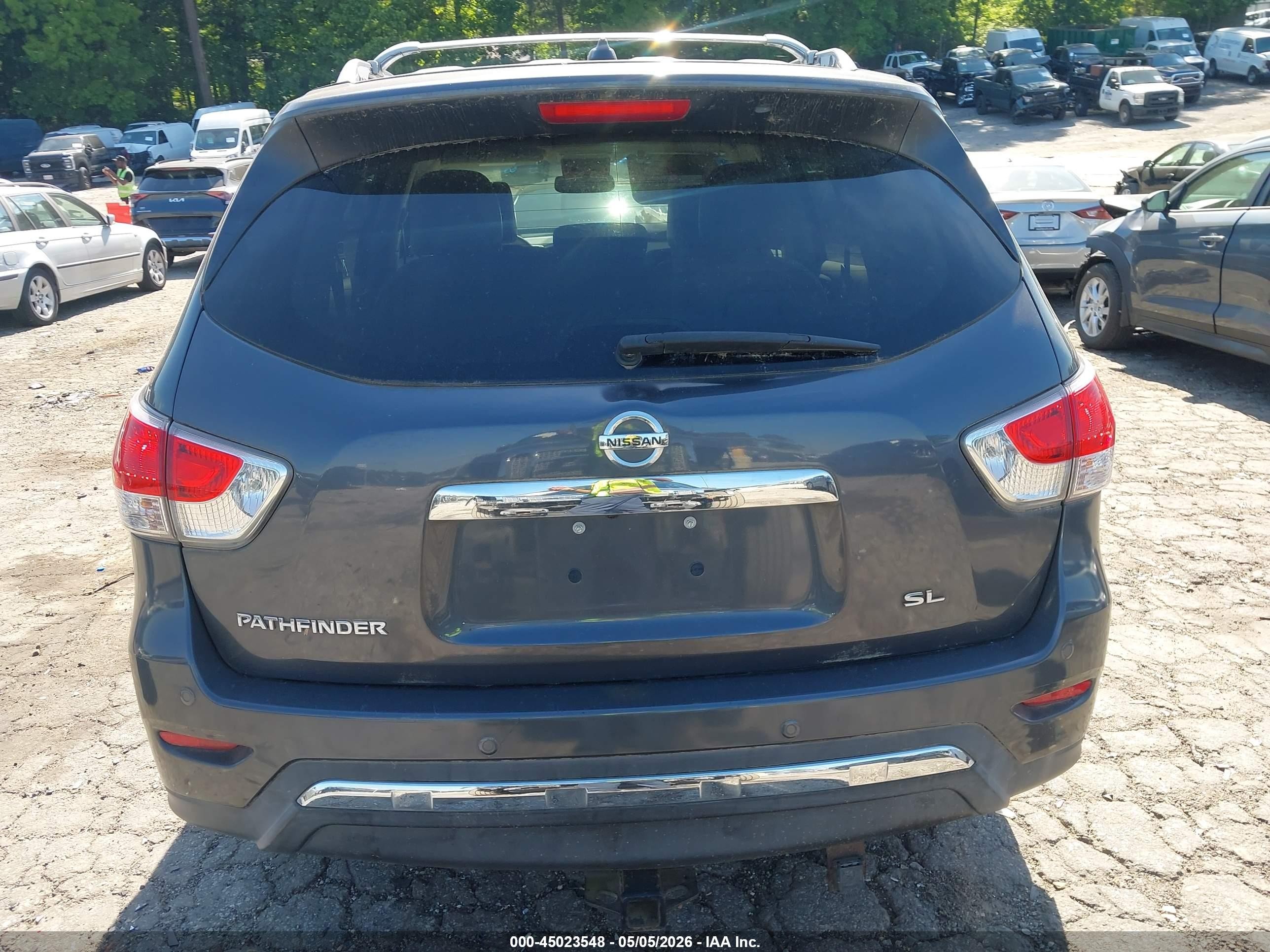 2013 Nissan Pathfinder Sl Gray vin: 5N1AR2MN2DC603186