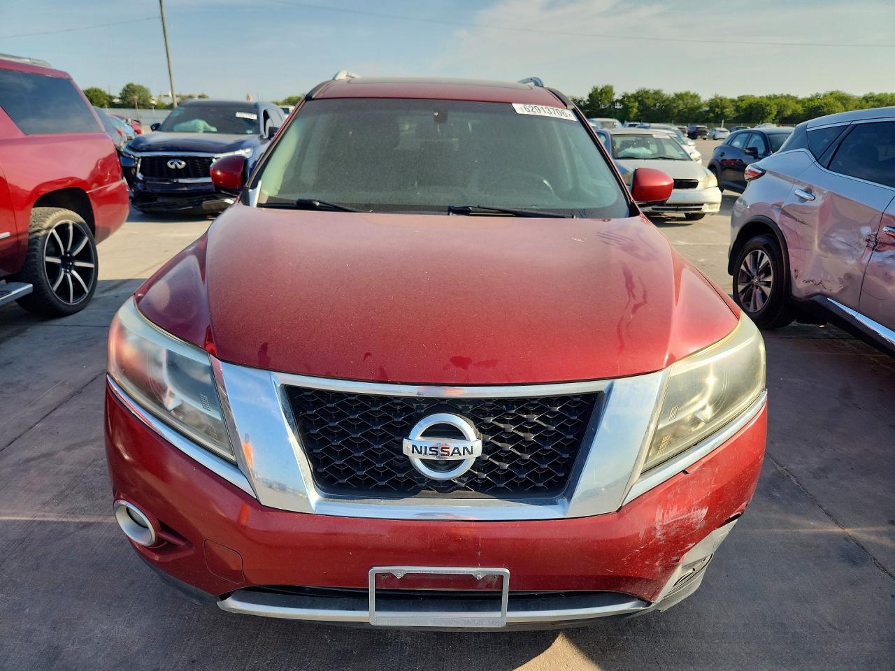 2013 Nissan Pathfinder S Red vin: 5N1AR2MN2DC630372