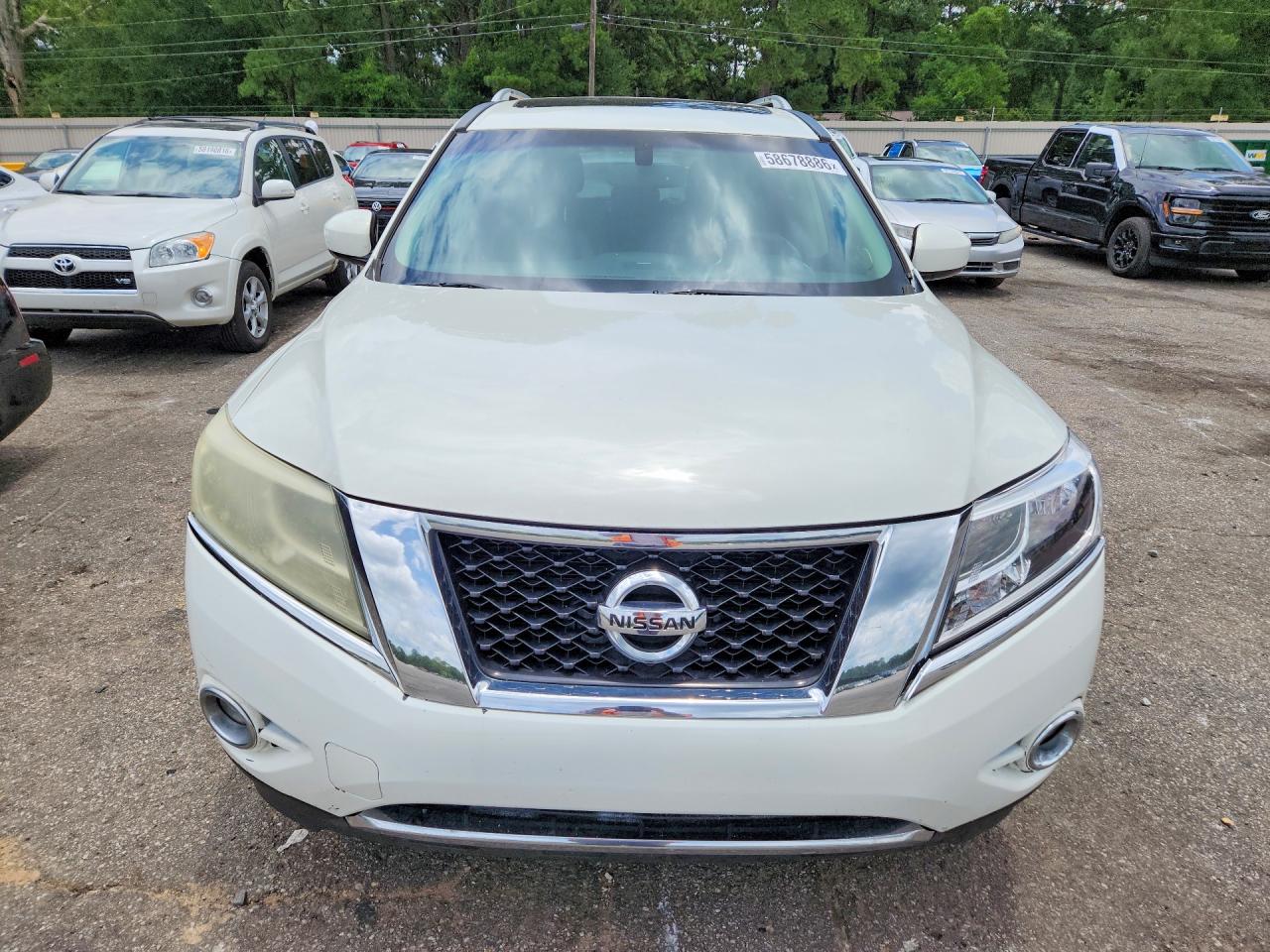 2013 Nissan Pathfinder S White vin: 5N1AR2MN2DC635944