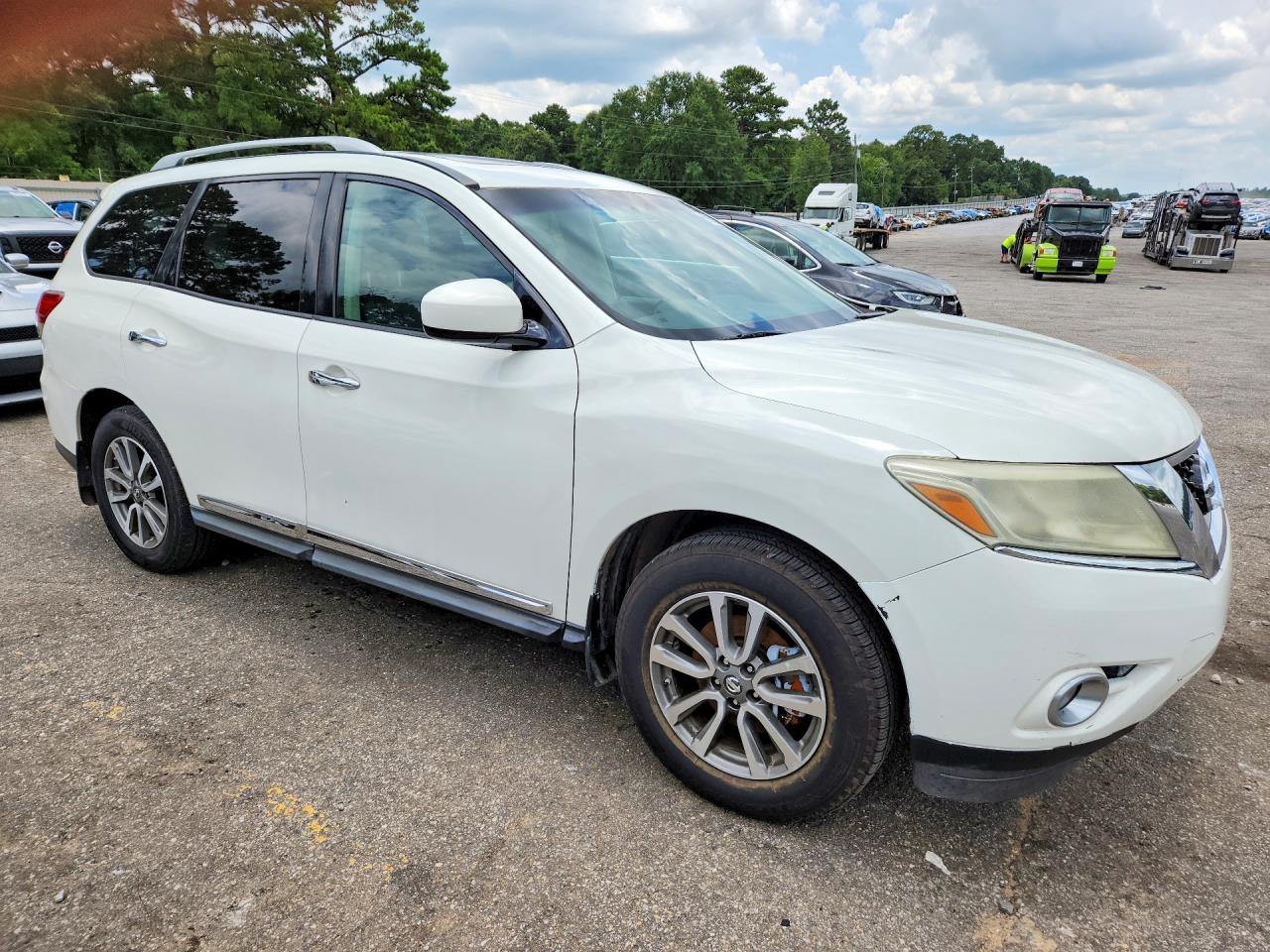 2013 Nissan Pathfinder S White vin: 5N1AR2MN2DC635944