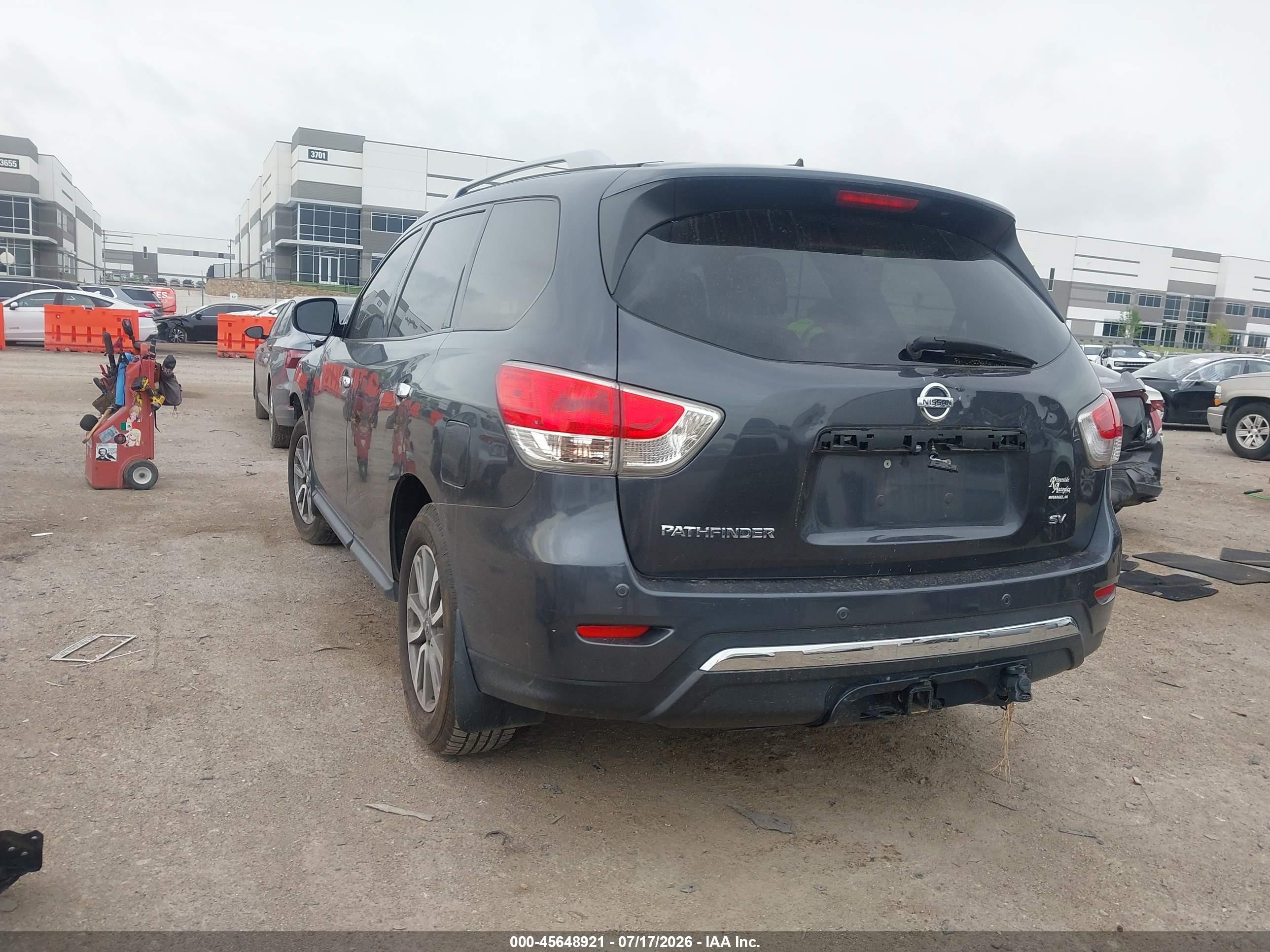 2013 Nissan Pathfinder Sv Gray vin: 5N1AR2MN2DC651268