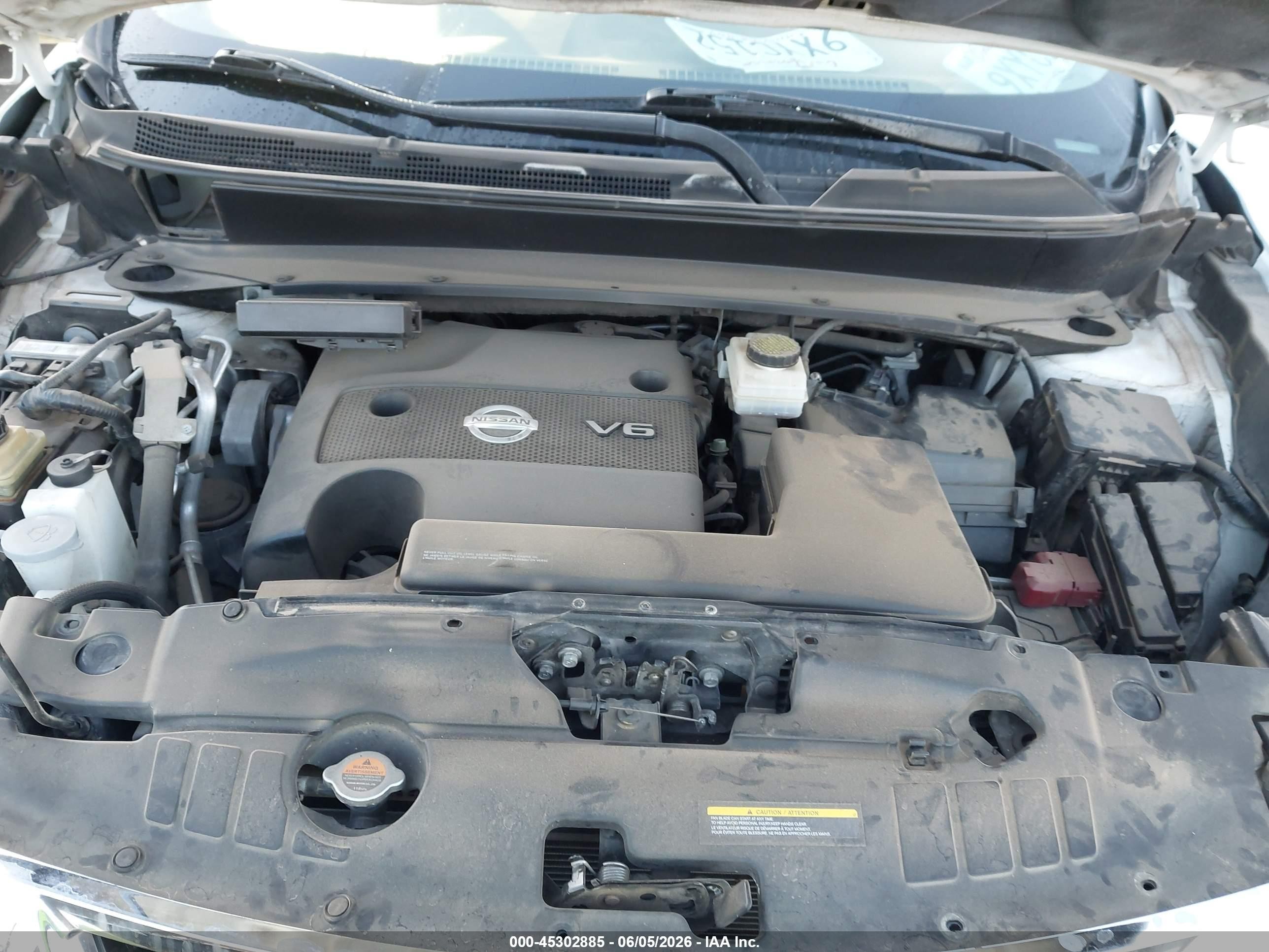 2013 Nissan Pathfinder S White vin: 5N1AR2MN2DC654252