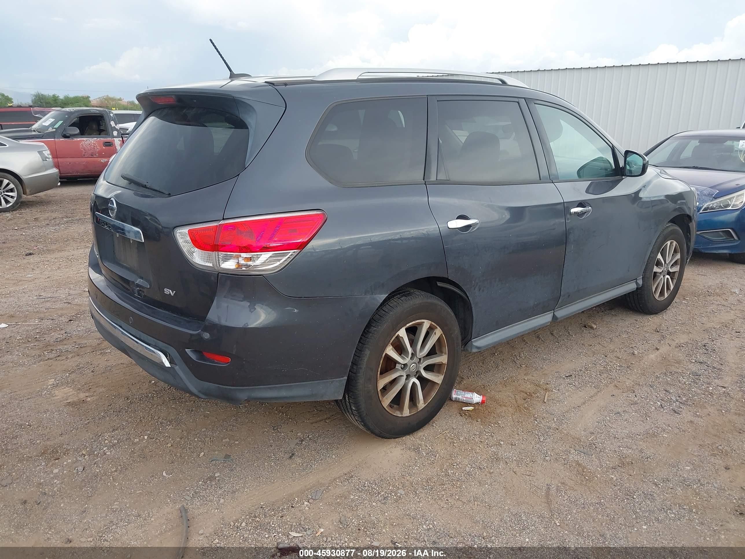 2013 Nissan Pathfinder Sv Black vin: 5N1AR2MN2DC655045