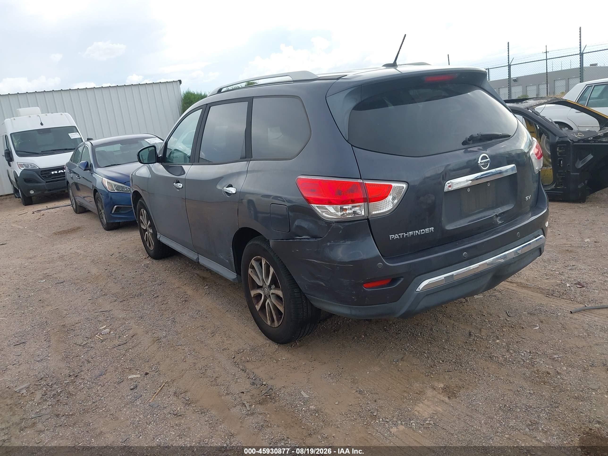 2013 Nissan Pathfinder Sv Black vin: 5N1AR2MN2DC655045