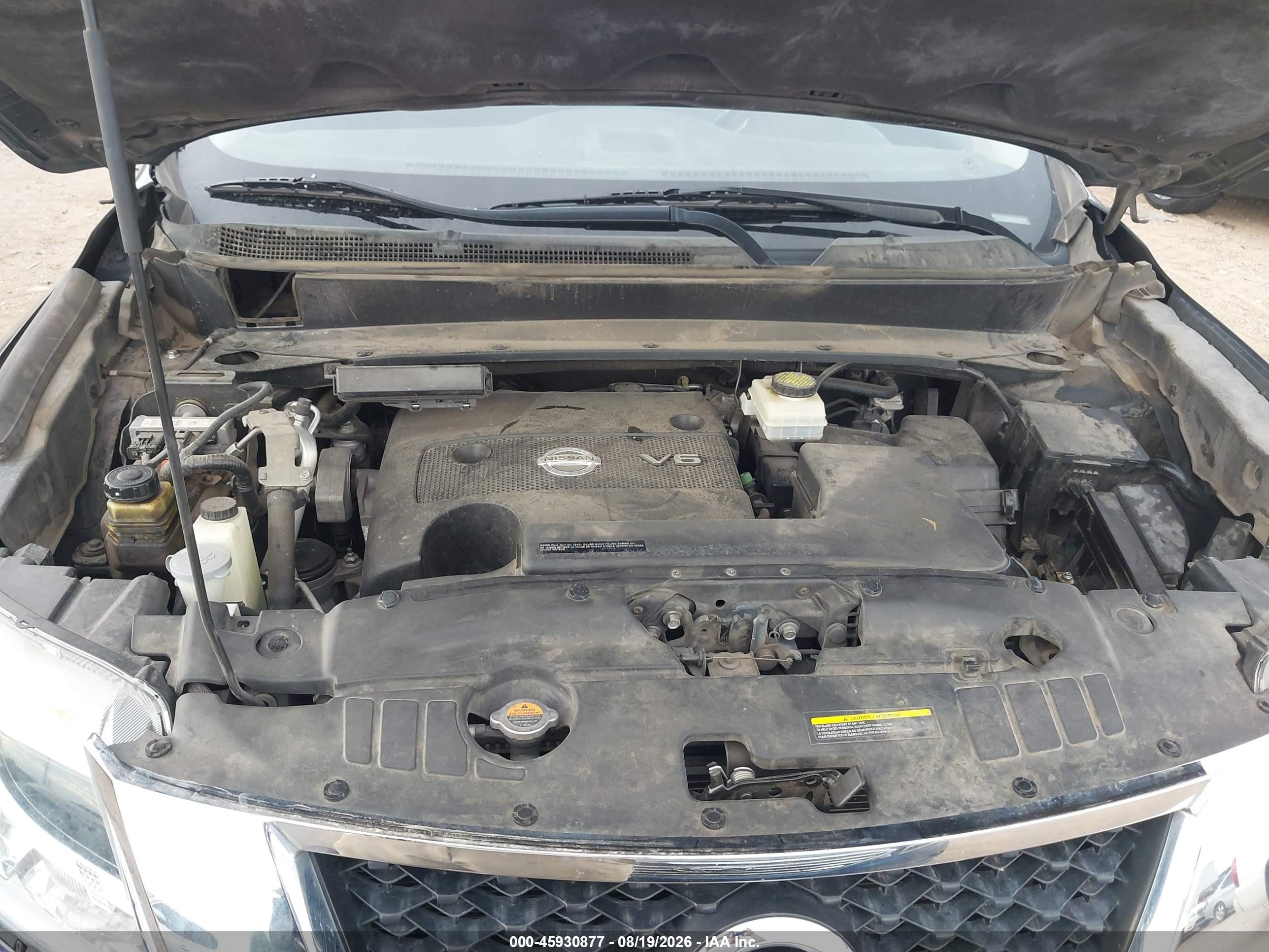2013 Nissan Pathfinder Sv Black vin: 5N1AR2MN2DC655045