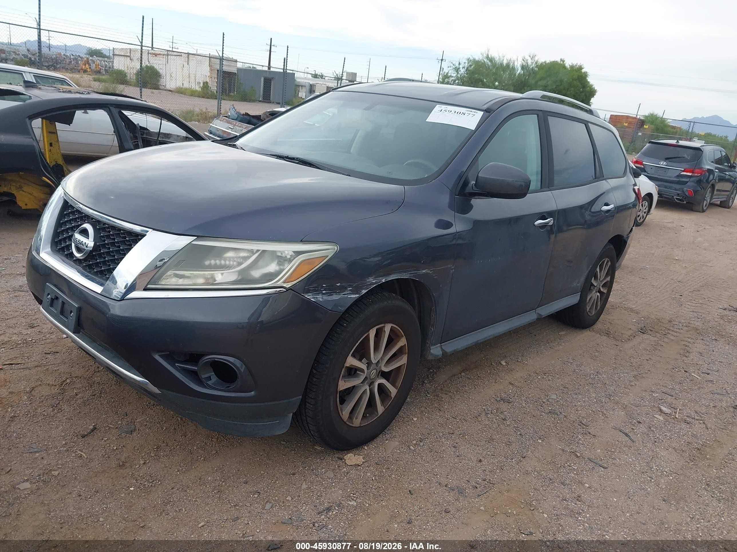 2013 Nissan Pathfinder Sv Black vin: 5N1AR2MN2DC655045