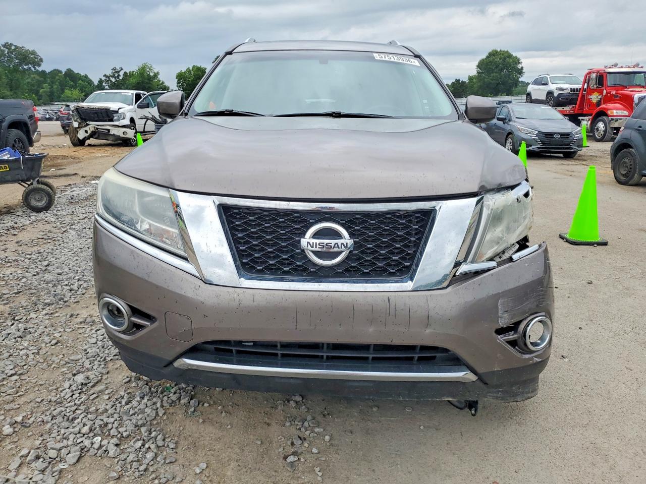 2013 Nissan Pathfinder S Brown vin: 5N1AR2MN2DC659824