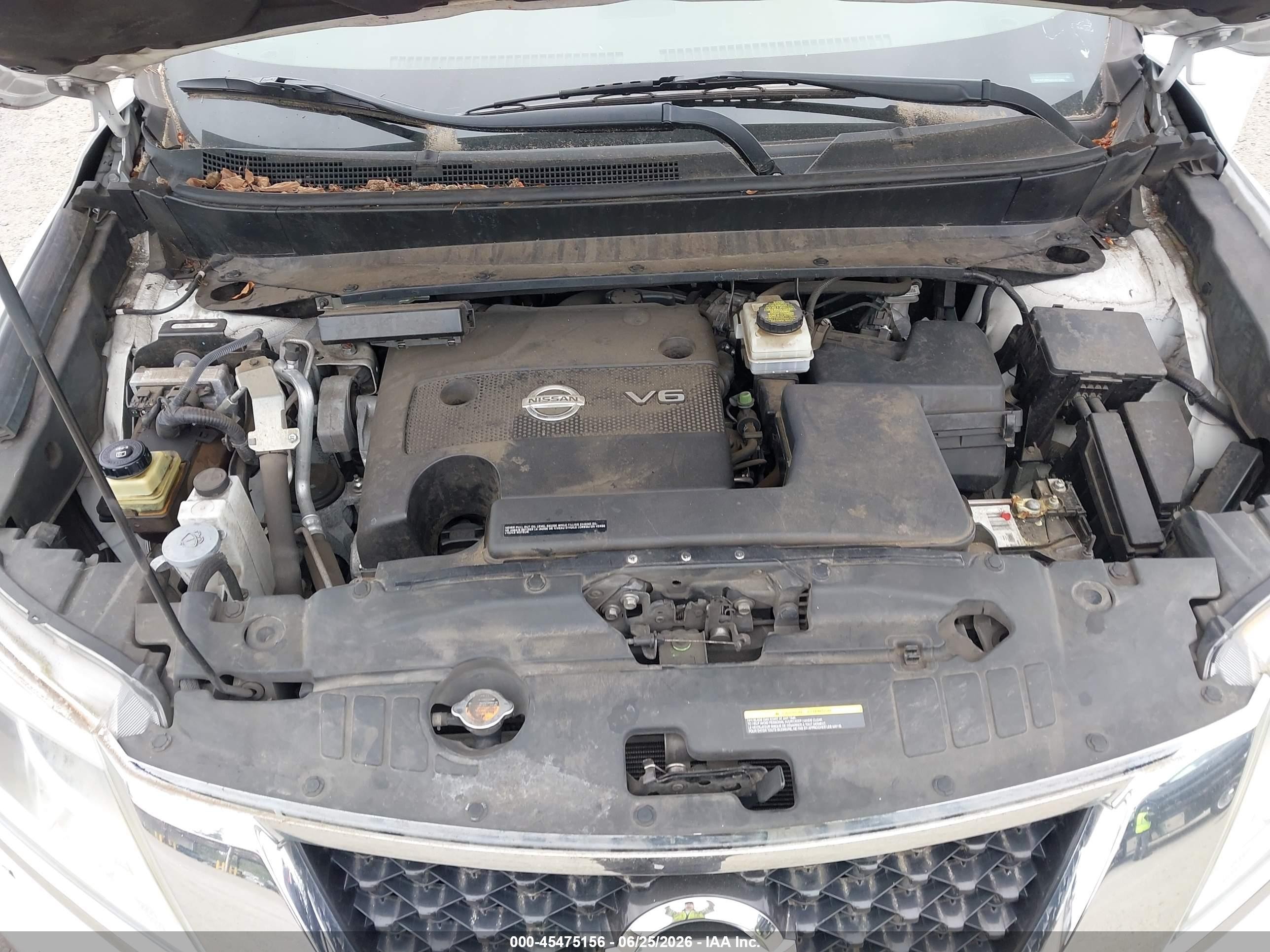 2013 Nissan Pathfinder Sl White vin: 5N1AR2MN2DC673965