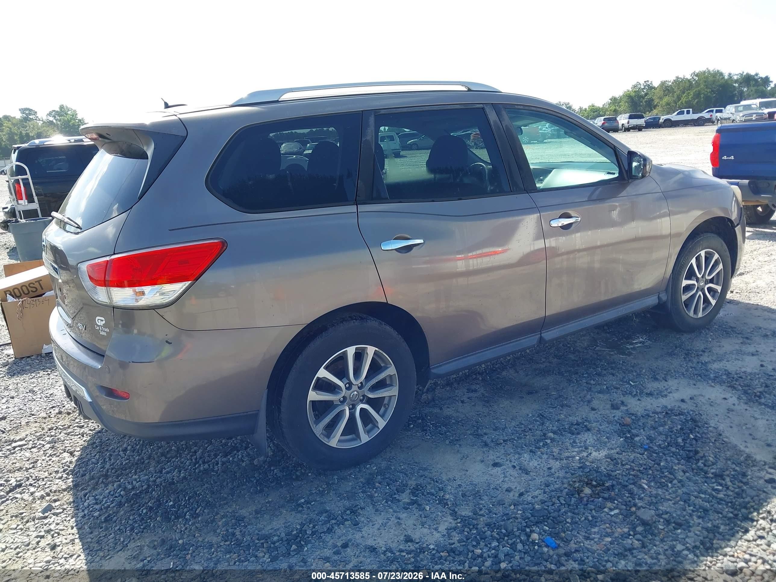 2014 Nissan Pathfinder Sv Brown vin: 5N1AR2MN2EC618577