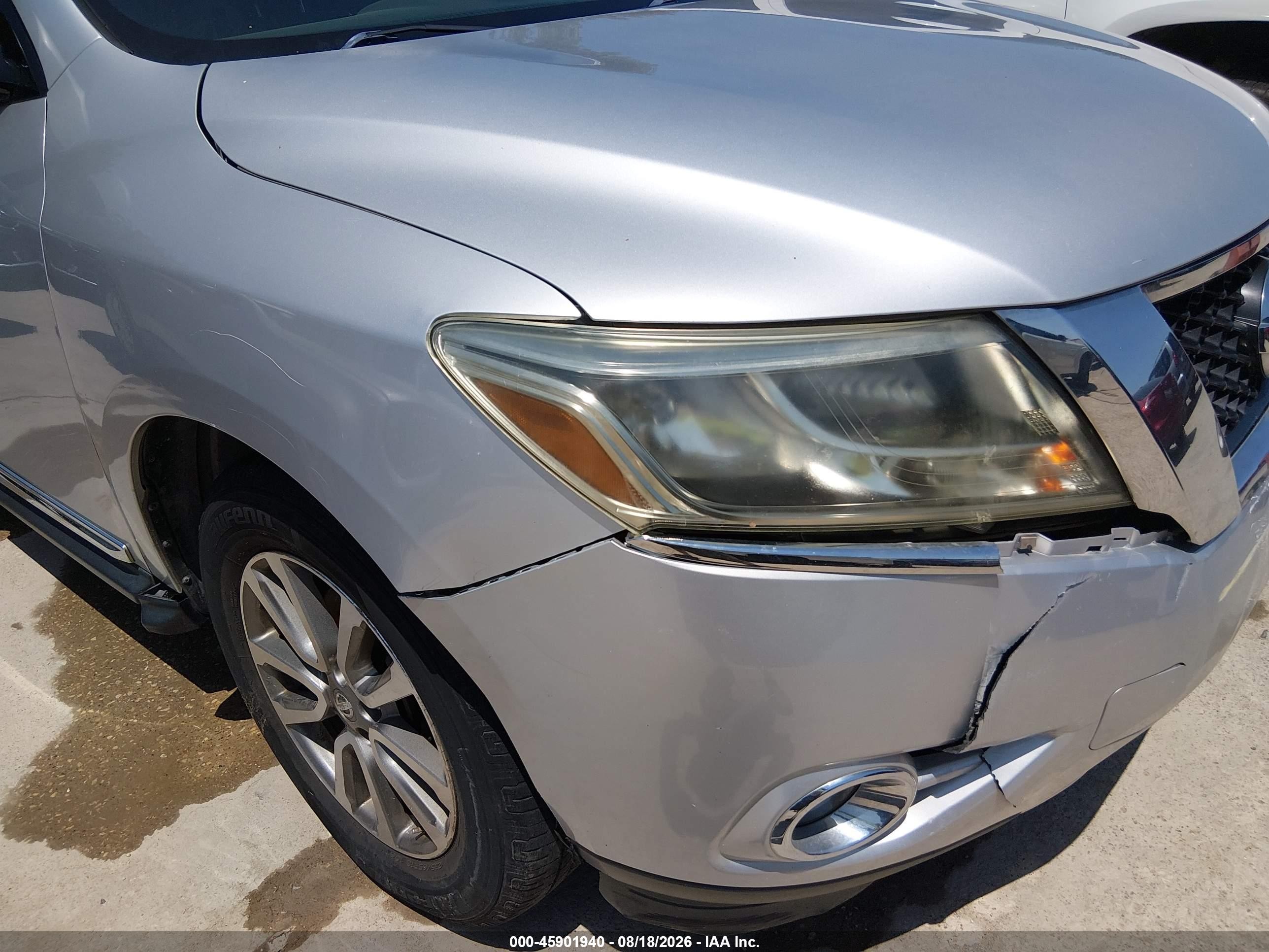 2014 Nissan Pathfinder Sl Серебряный vin: 5N1AR2MN2EC629742