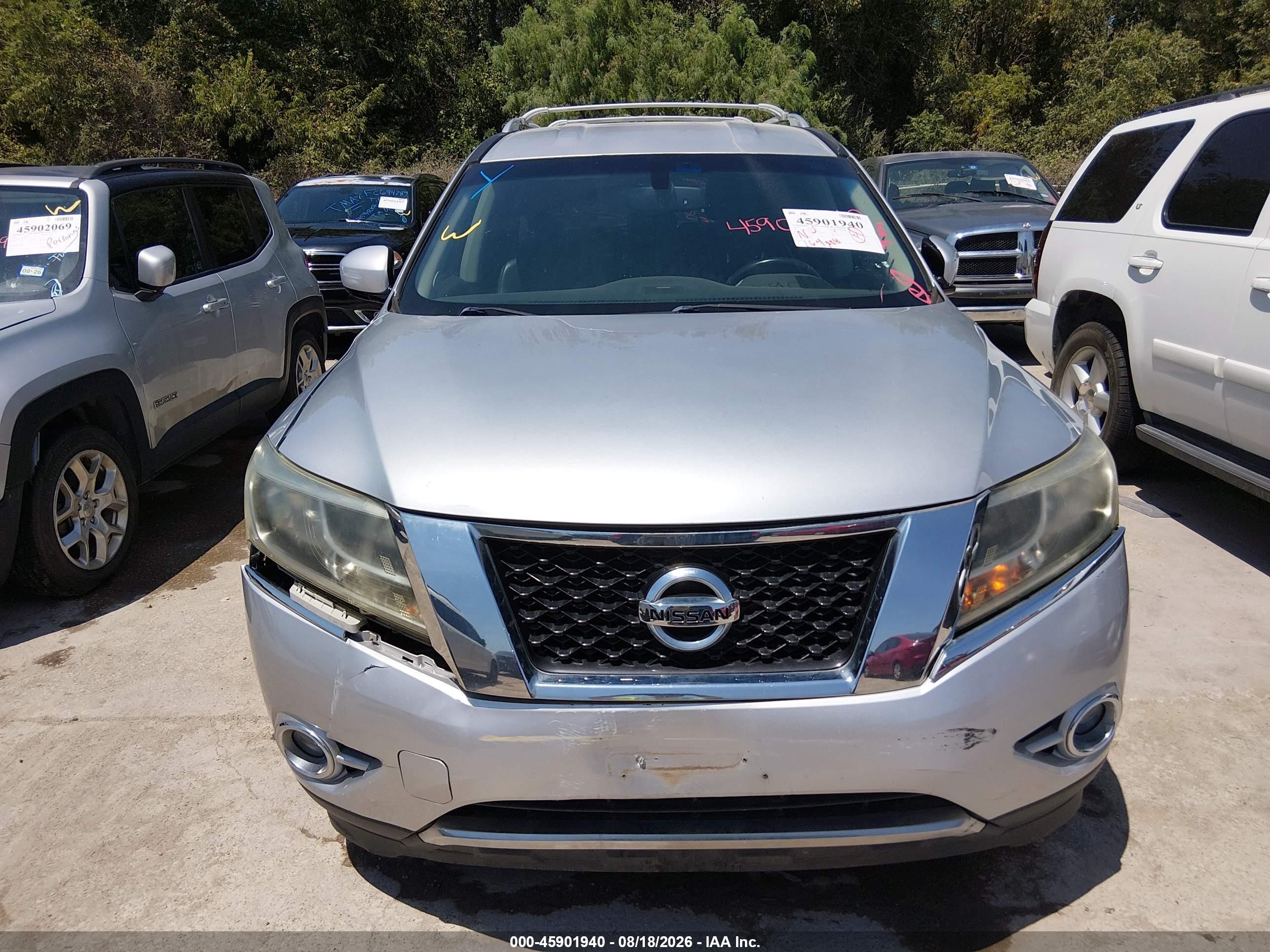 2014 Nissan Pathfinder Sl Серебряный vin: 5N1AR2MN2EC629742