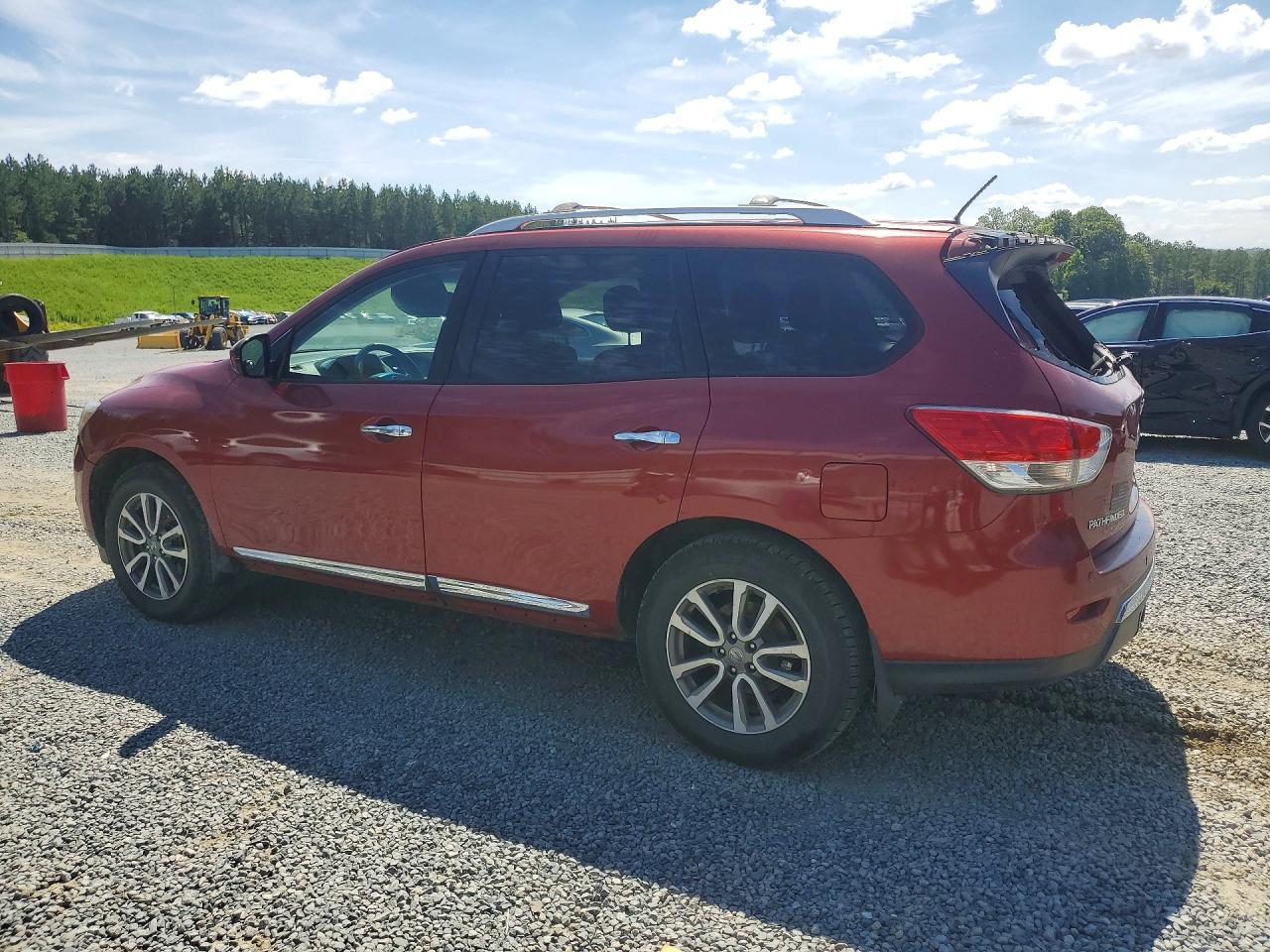 2014 Nissan Pathfinder Sl Red vin: 5N1AR2MN2EC690136