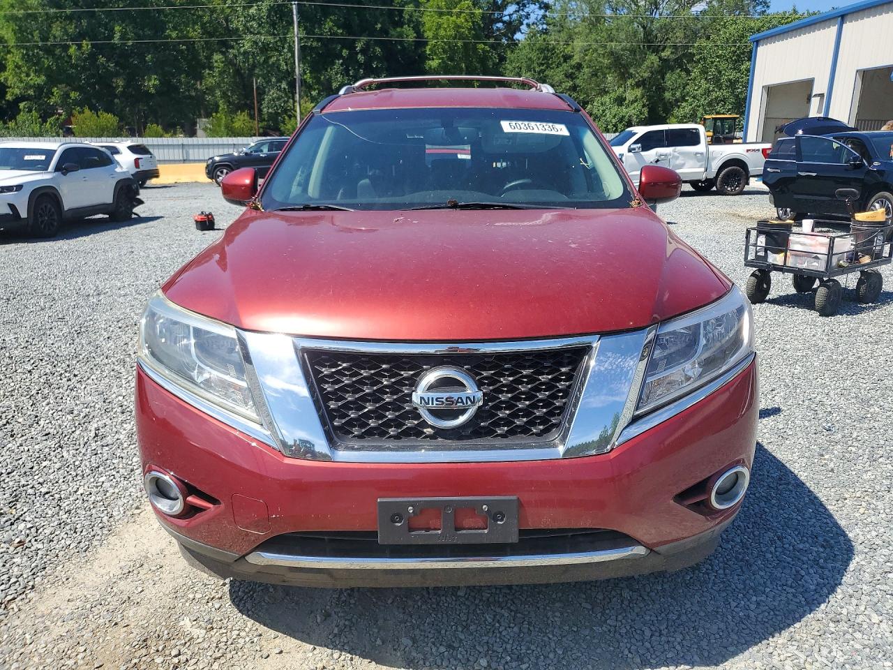 2014 Nissan Pathfinder Sl Red vin: 5N1AR2MN2EC690136