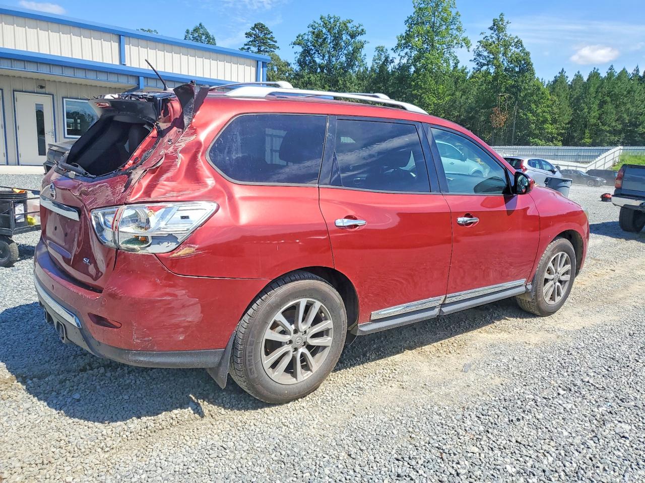 2014 Nissan Pathfinder Sl Red vin: 5N1AR2MN2EC690136