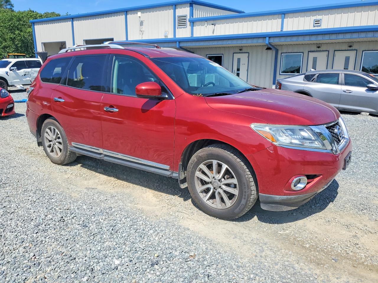 2014 Nissan Pathfinder Sl Red vin: 5N1AR2MN2EC690136