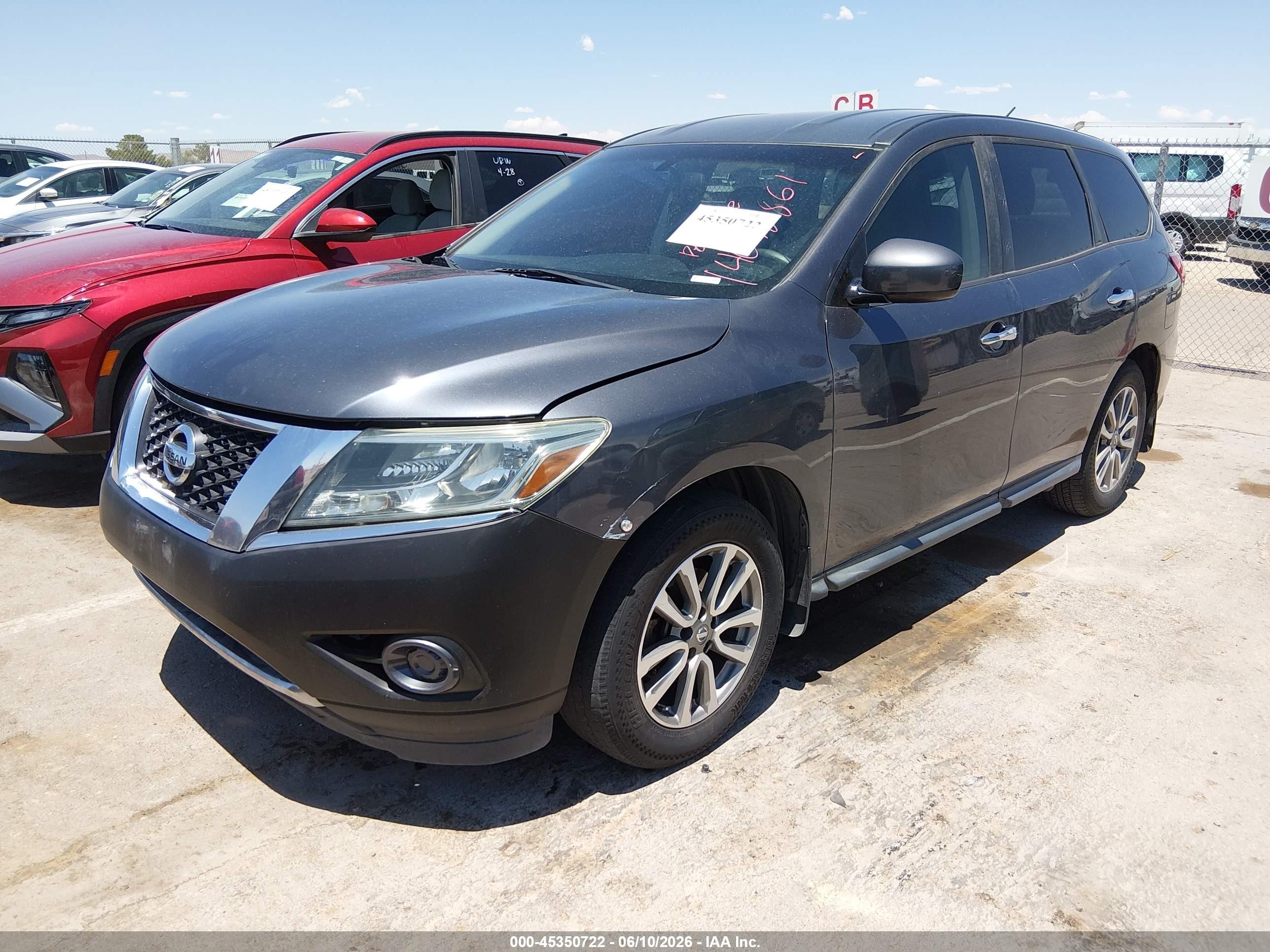 2014 Nissan Pathfinder S Gray vin: 5N1AR2MN2EC691433