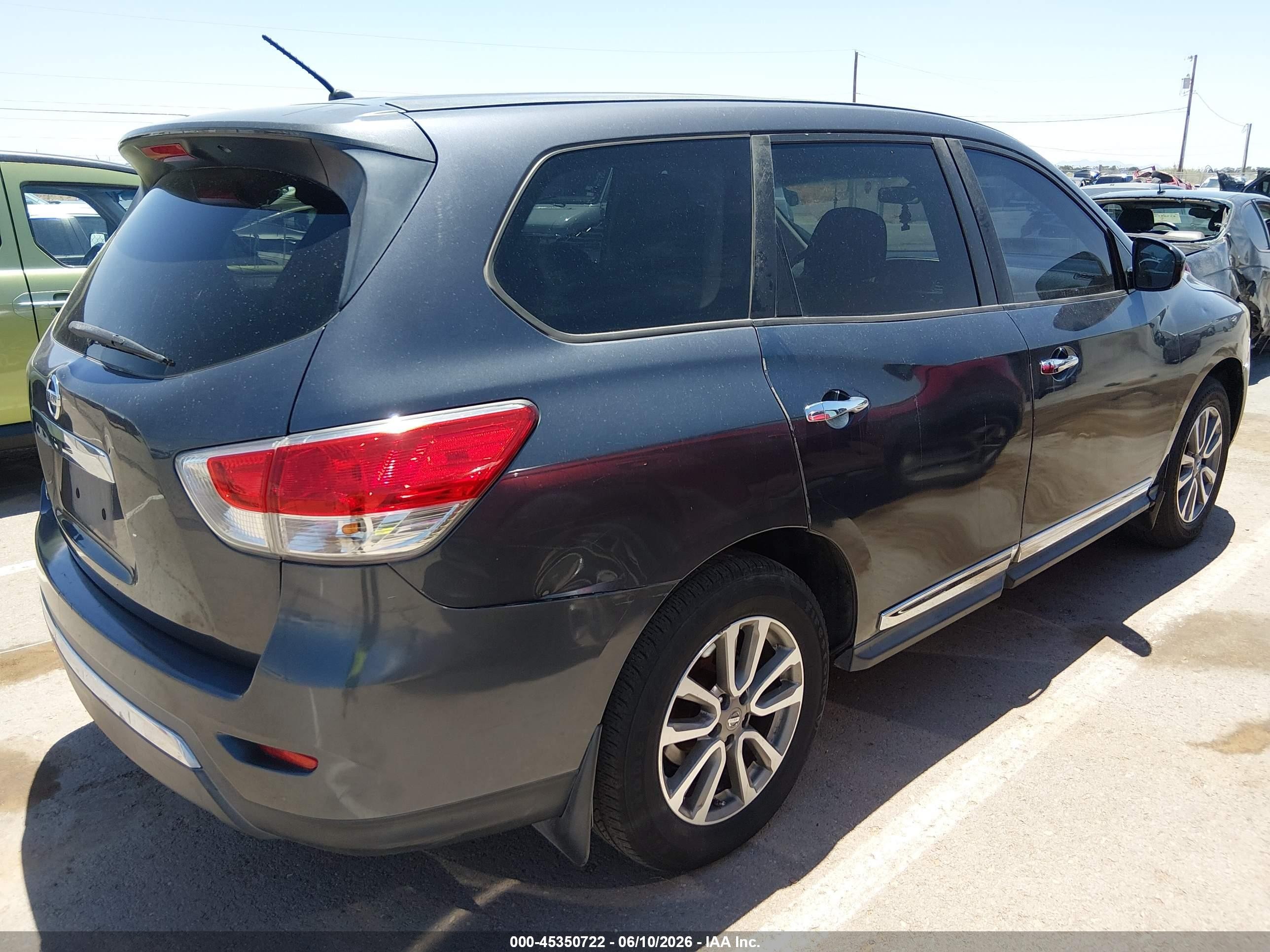 2014 Nissan Pathfinder S Gray vin: 5N1AR2MN2EC691433