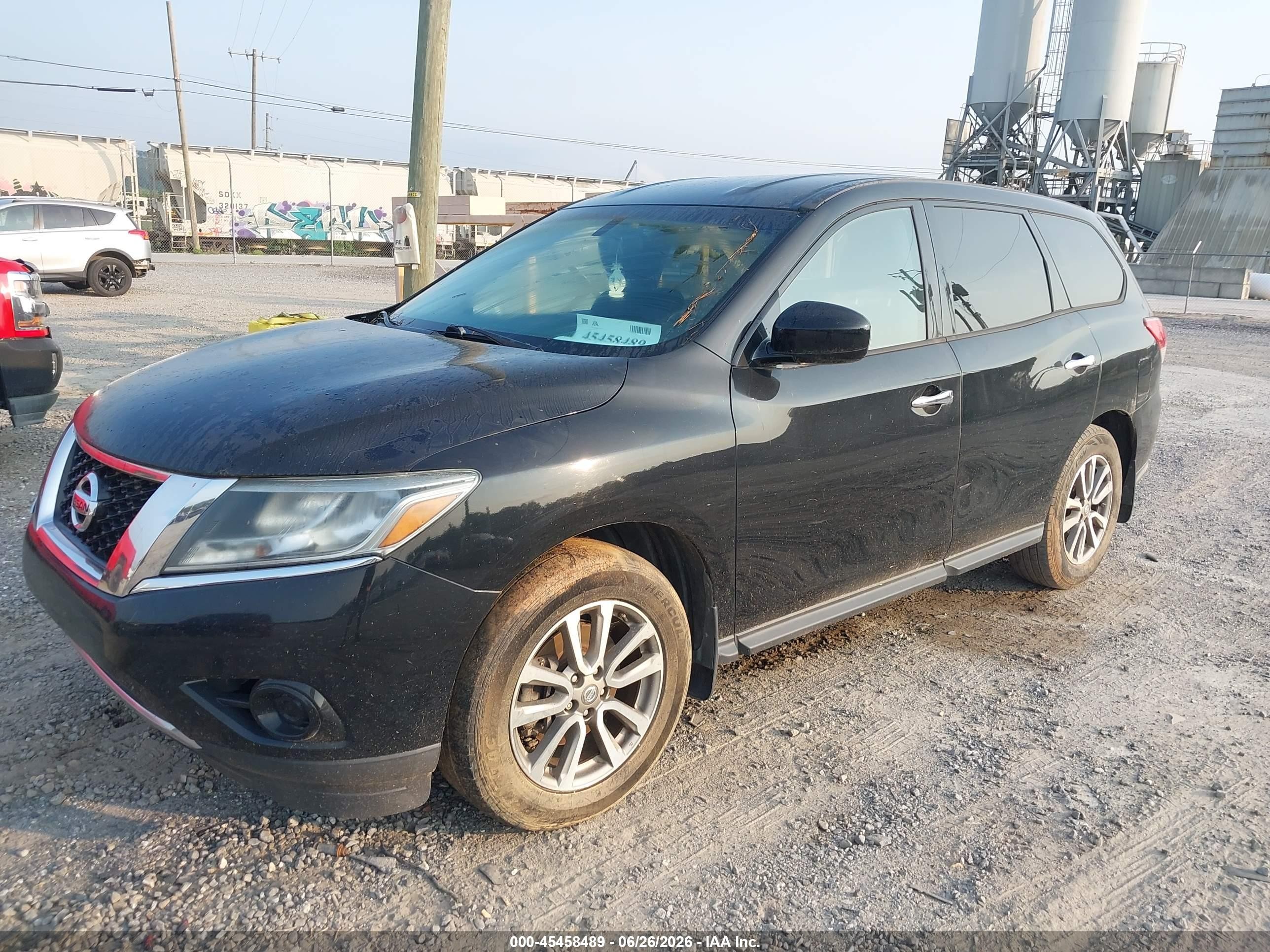 2014 Nissan Pathfinder S Black vin: 5N1AR2MN2EC711535