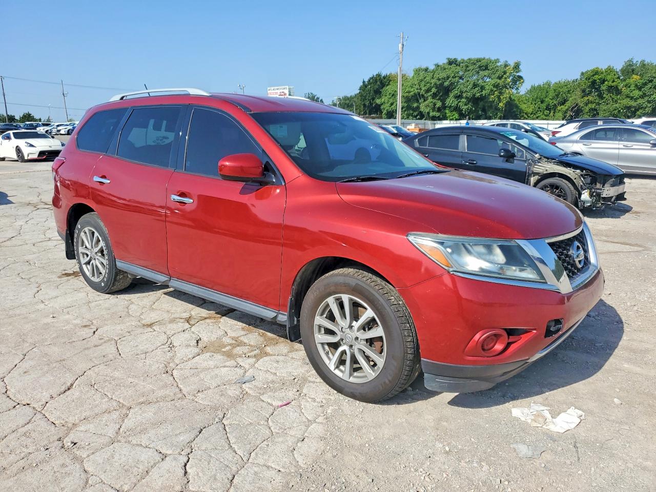 2014 Nissan Pathfinder Sv Red vin: 5N1AR2MN2EC711809