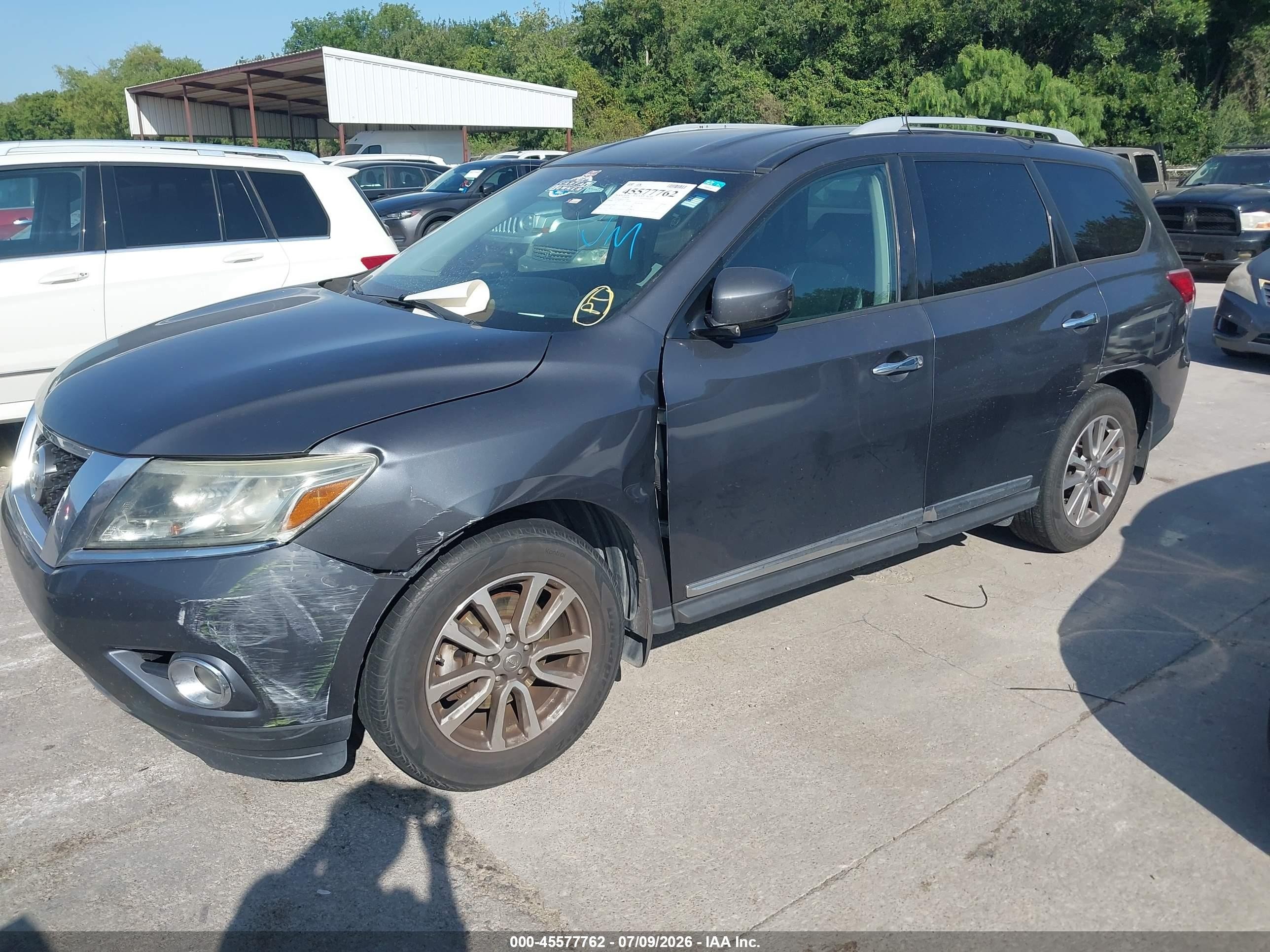 2014 Nissan Pathfinder Sl Gray vin: 5N1AR2MN2EC715584