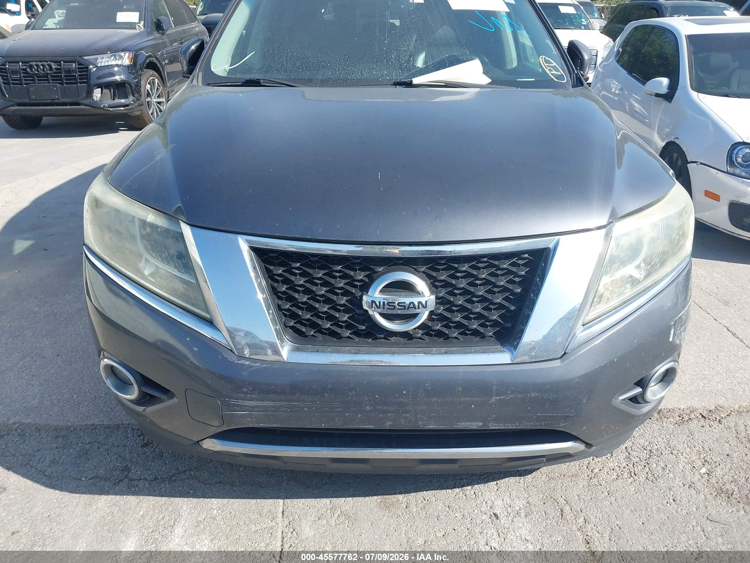 2014 Nissan Pathfinder Sl Gray vin: 5N1AR2MN2EC715584