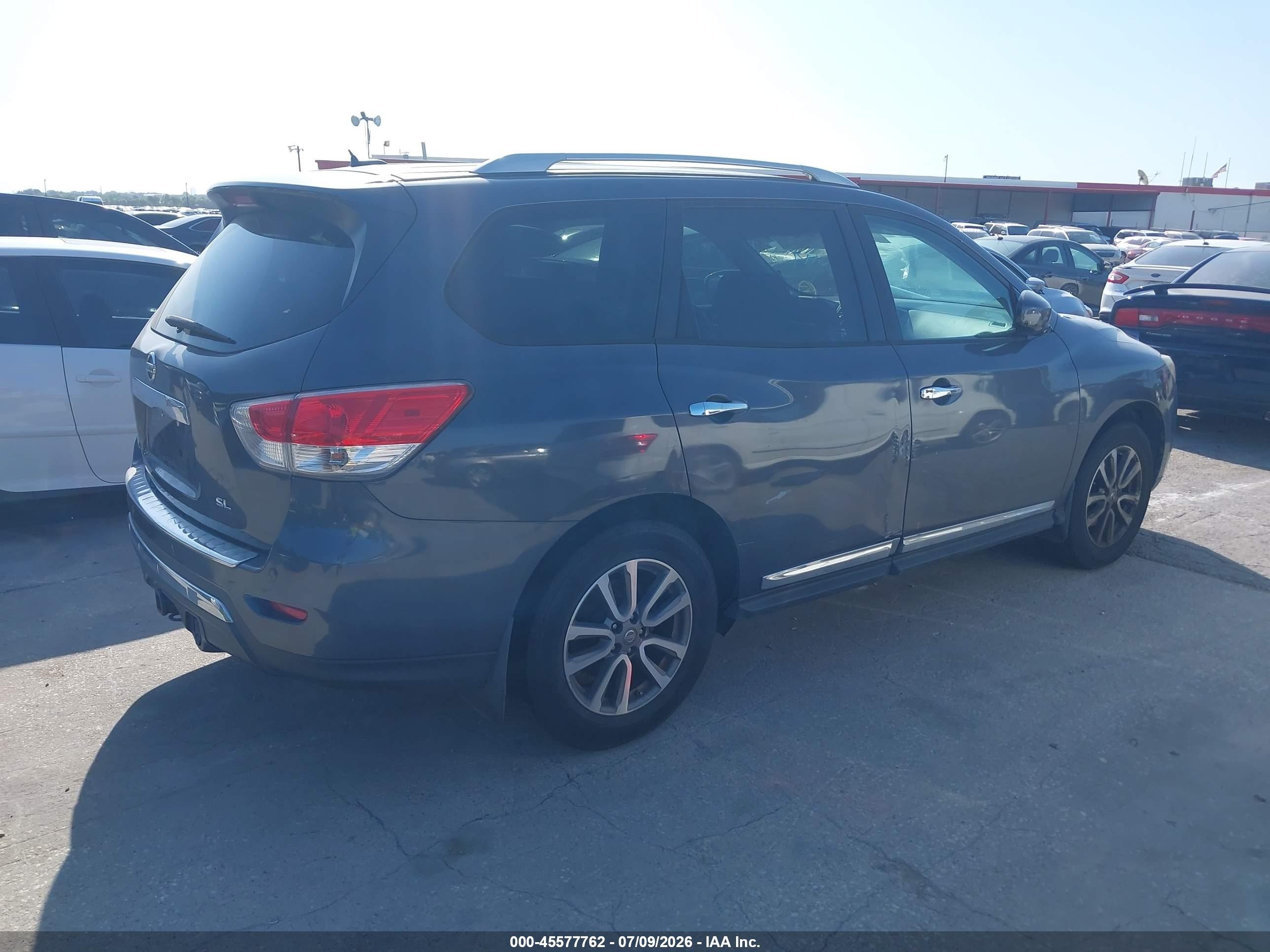 2014 Nissan Pathfinder Sl Gray vin: 5N1AR2MN2EC715584