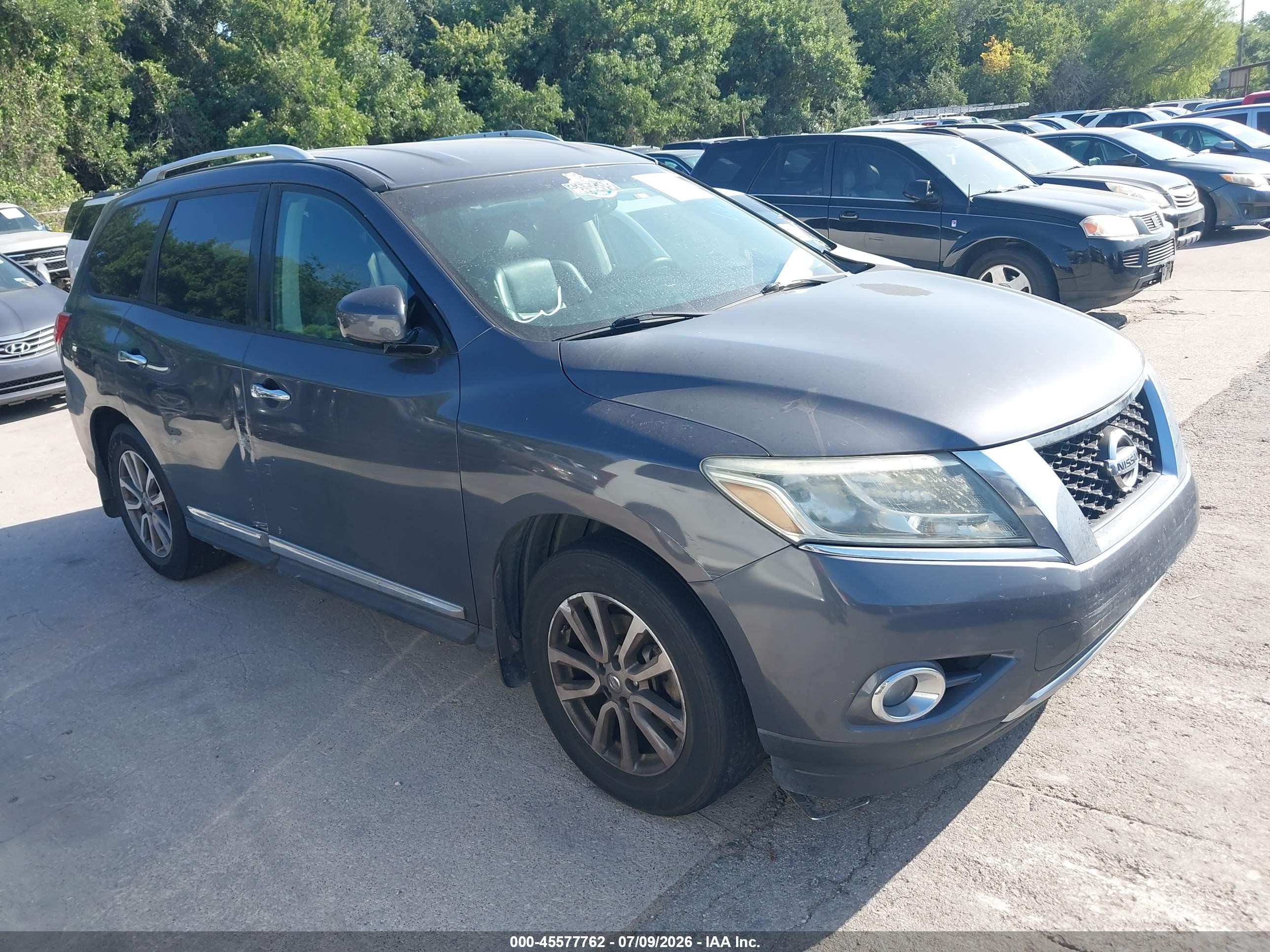 2014 Nissan Pathfinder Sl Gray vin: 5N1AR2MN2EC715584