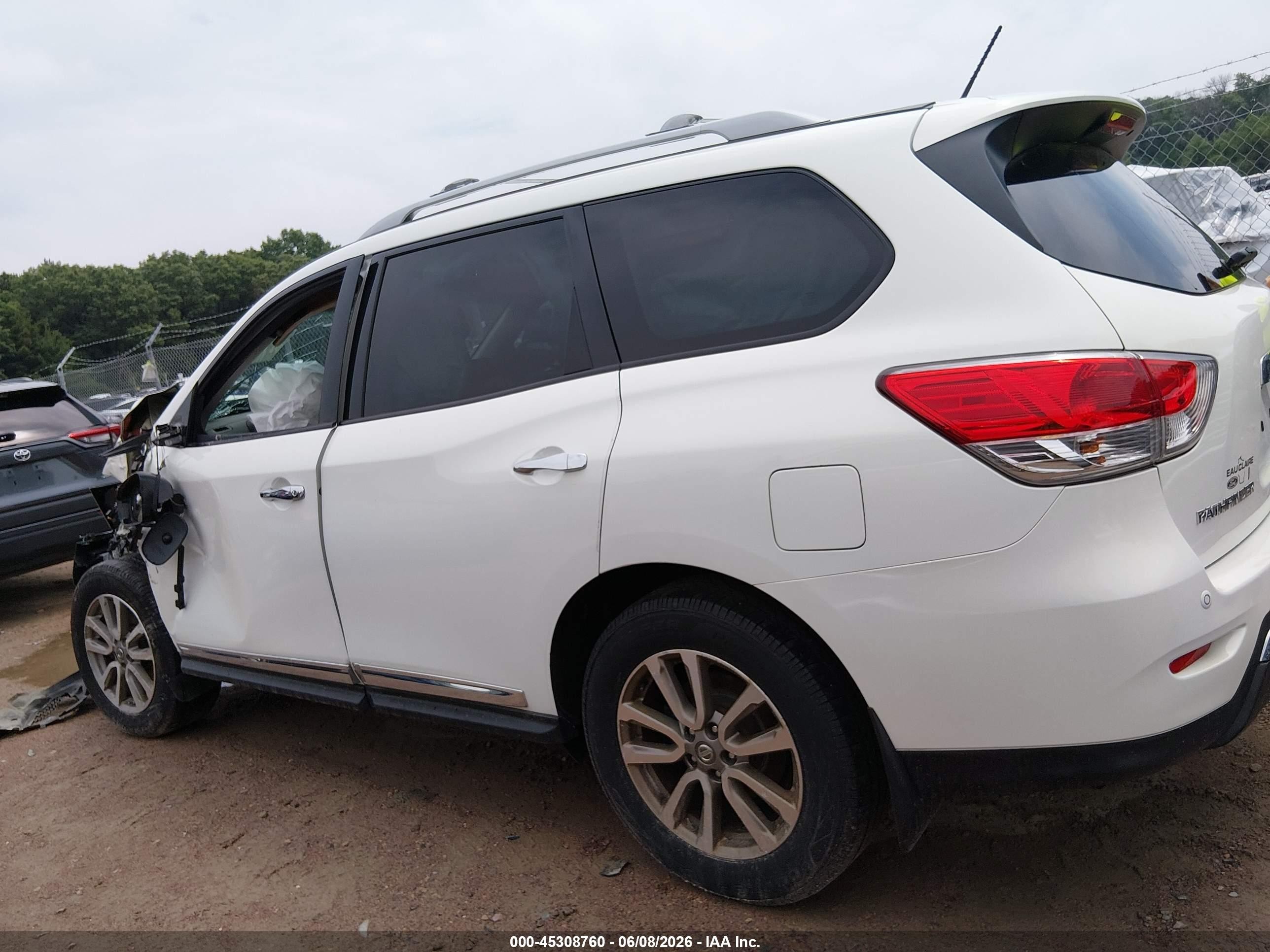 2014 Nissan Pathfinder Sl White vin: 5N1AR2MN2EC725872