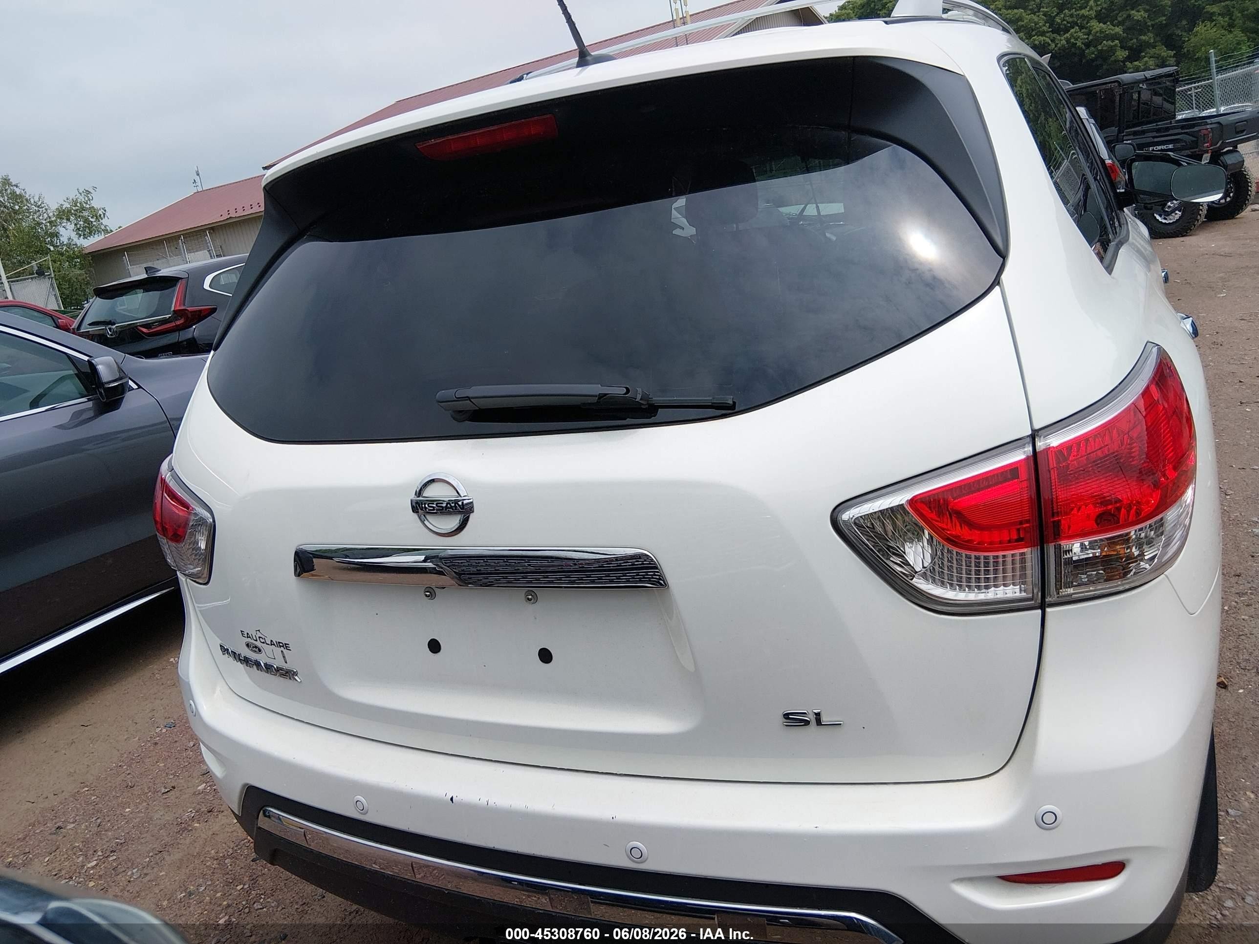 2014 Nissan Pathfinder Sl White vin: 5N1AR2MN2EC725872