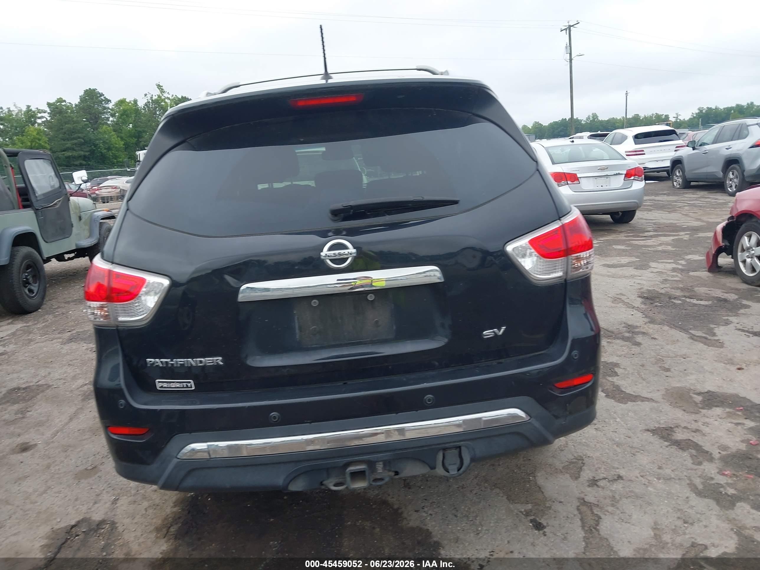 2015 Nissan Pathfinder Sv Black vin: 5N1AR2MN2FC611646