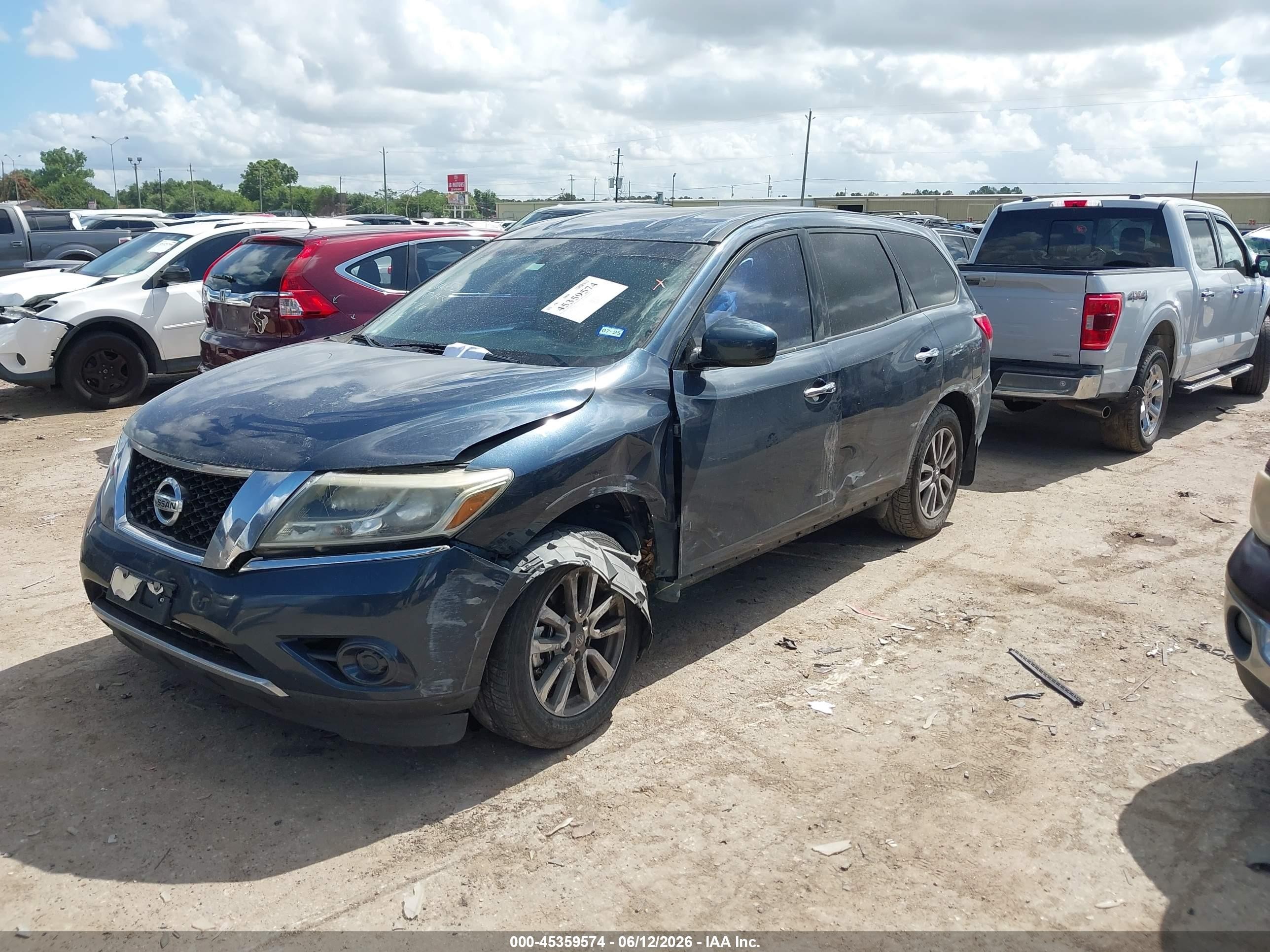 2015 Nissan Pathfinder S Синий vin: 5N1AR2MN2FC634568