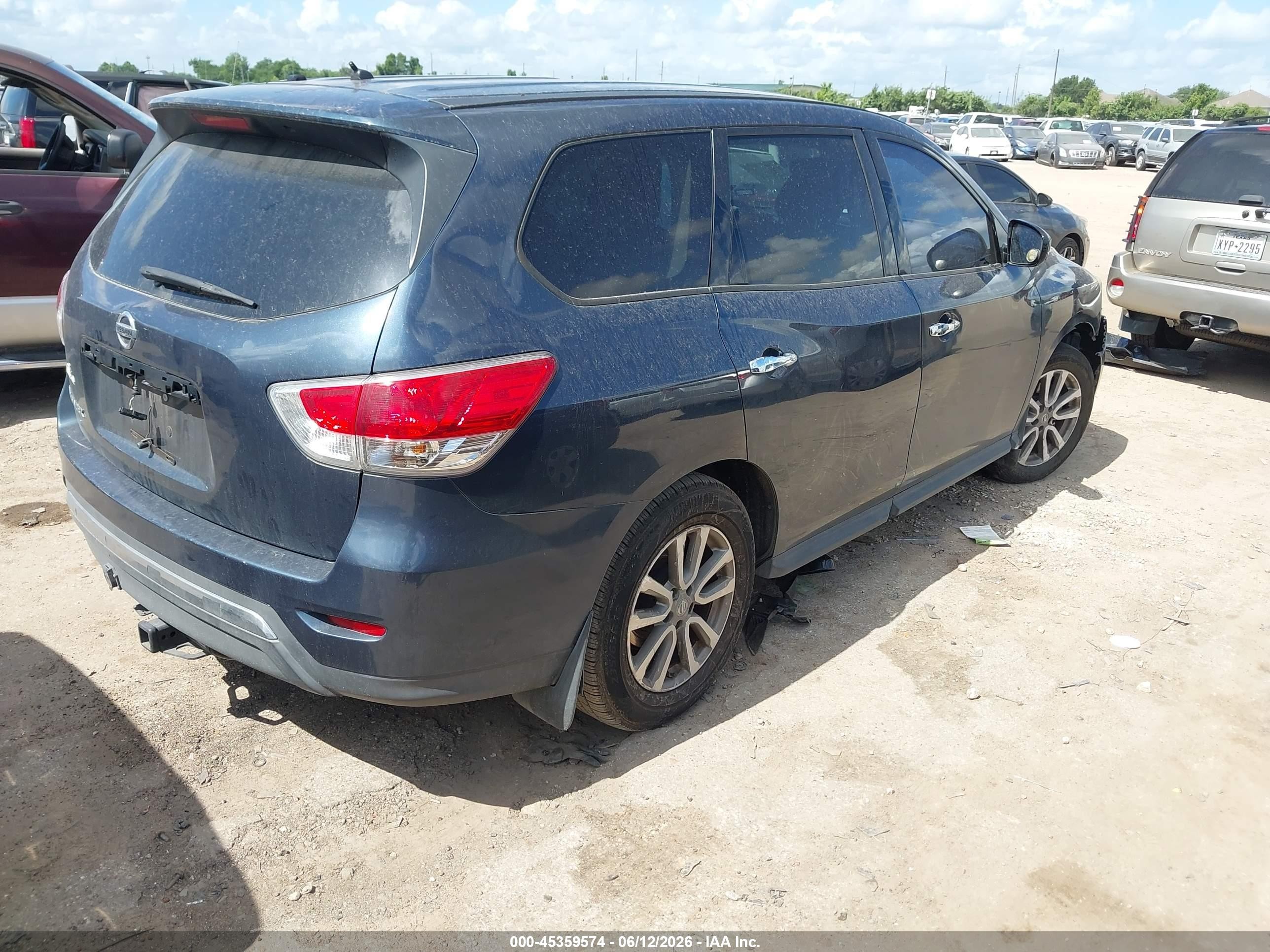 2015 Nissan Pathfinder S Синий vin: 5N1AR2MN2FC634568