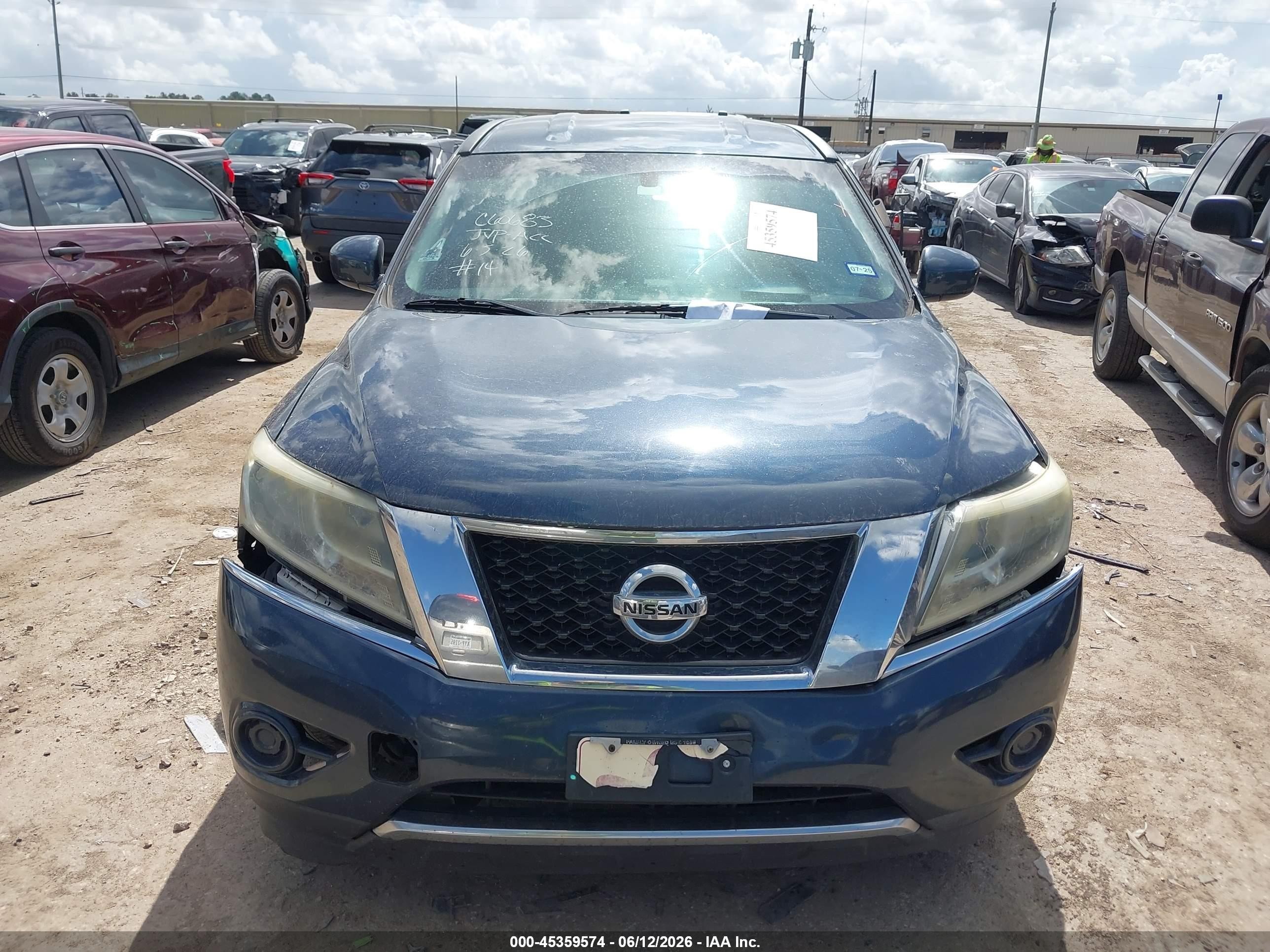 2015 Nissan Pathfinder S Синий vin: 5N1AR2MN2FC634568