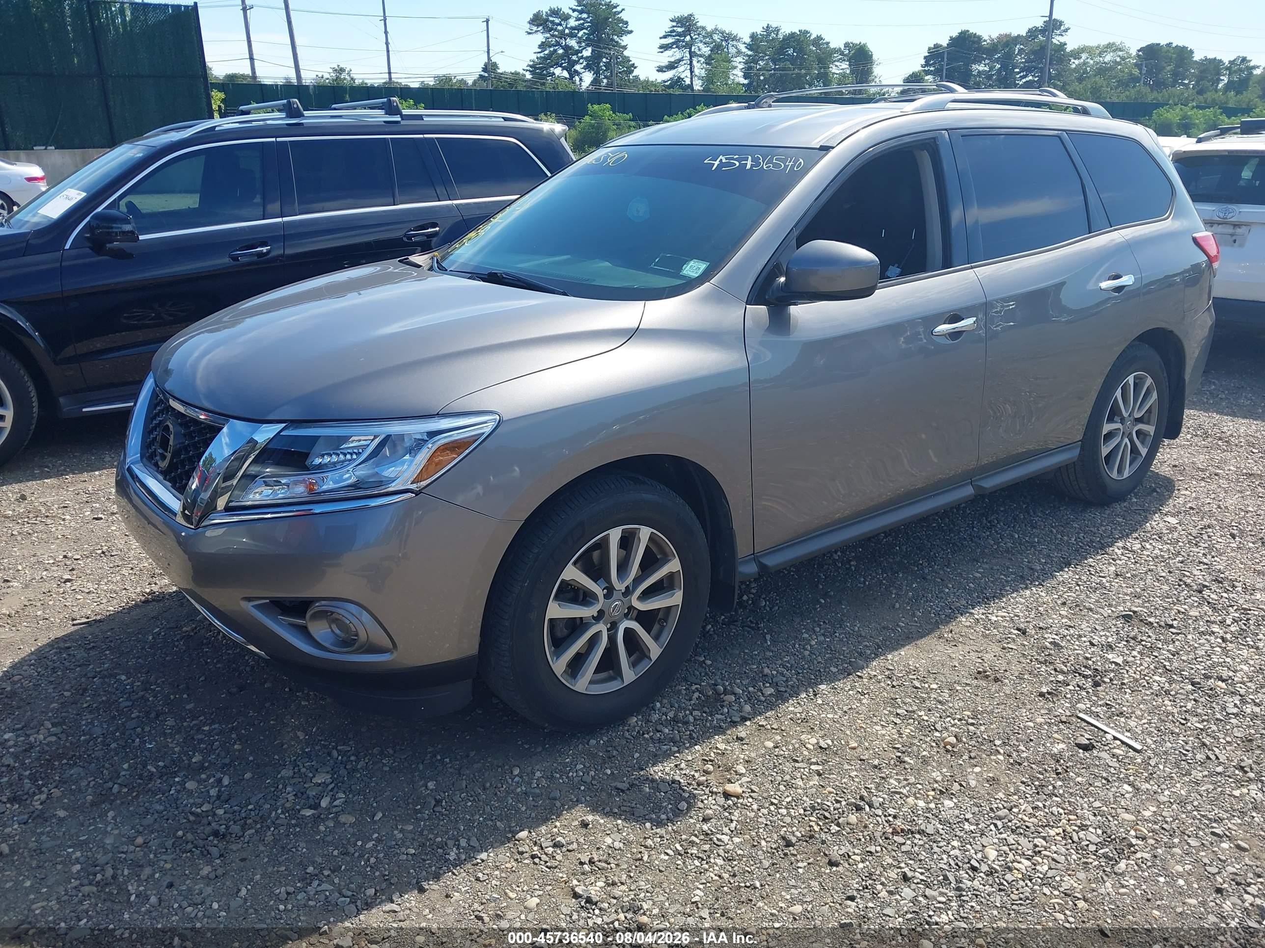 2015 Nissan Pathfinder S Gray vin: 5N1AR2MN2FC676612