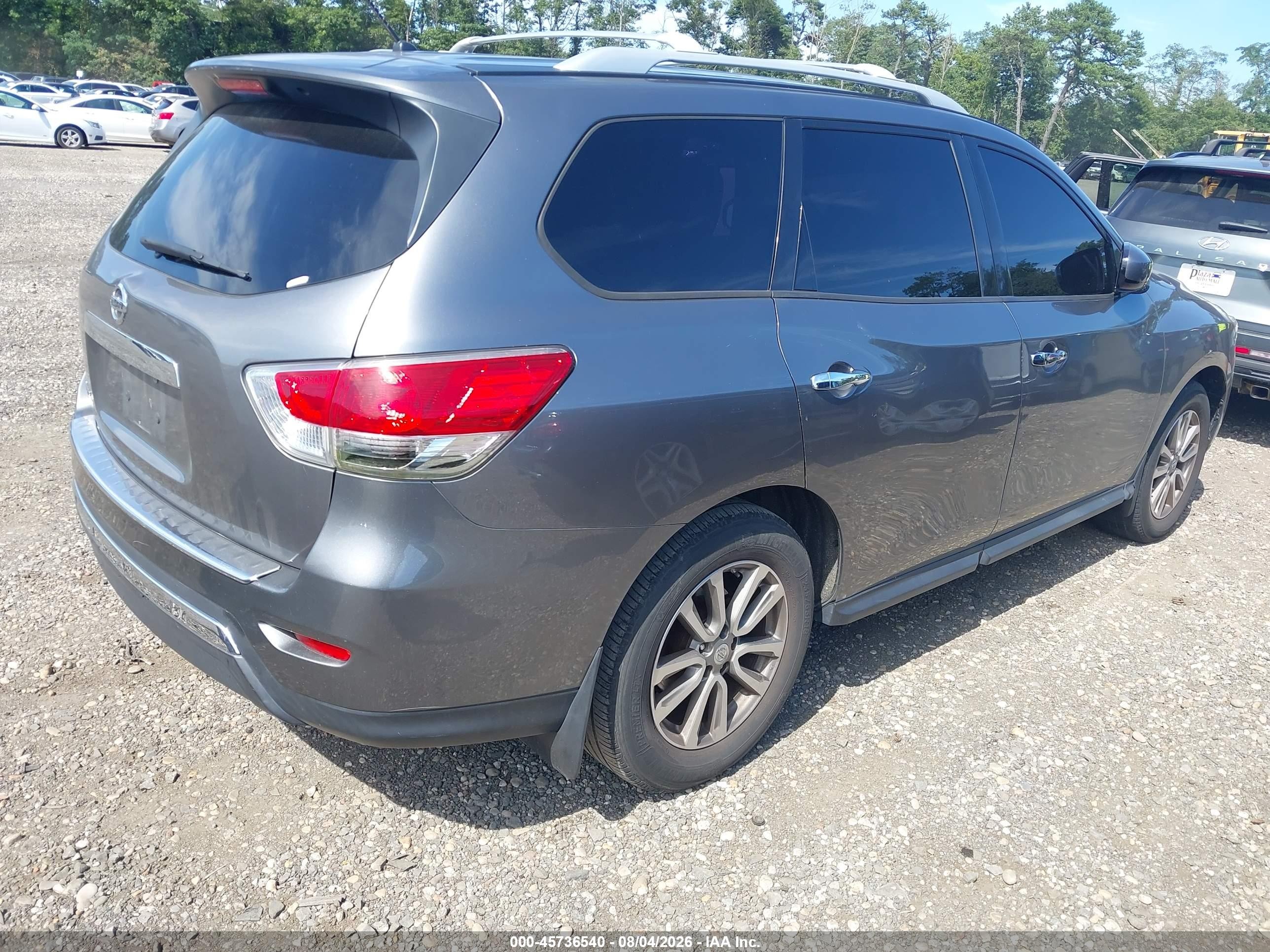 2015 Nissan Pathfinder S Gray vin: 5N1AR2MN2FC676612