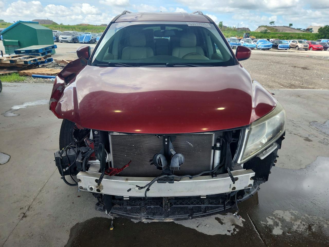 2015 Nissan Pathfinder Sl Красный vin: 5N1AR2MN2FC698755