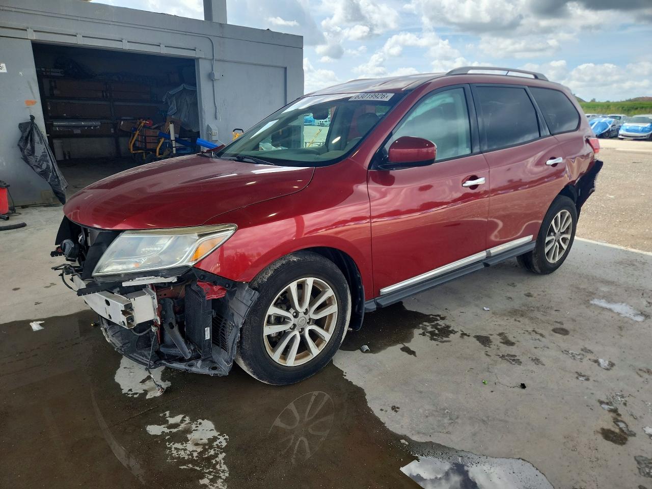 2015 Nissan Pathfinder Sl Красный vin: 5N1AR2MN2FC698755
