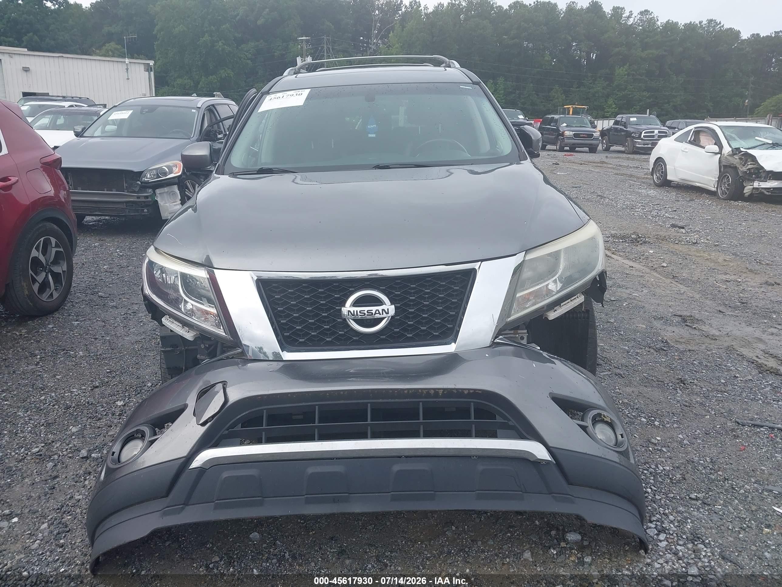 2015 Nissan Pathfinder Platinum Gray vin: 5N1AR2MN2FC711374