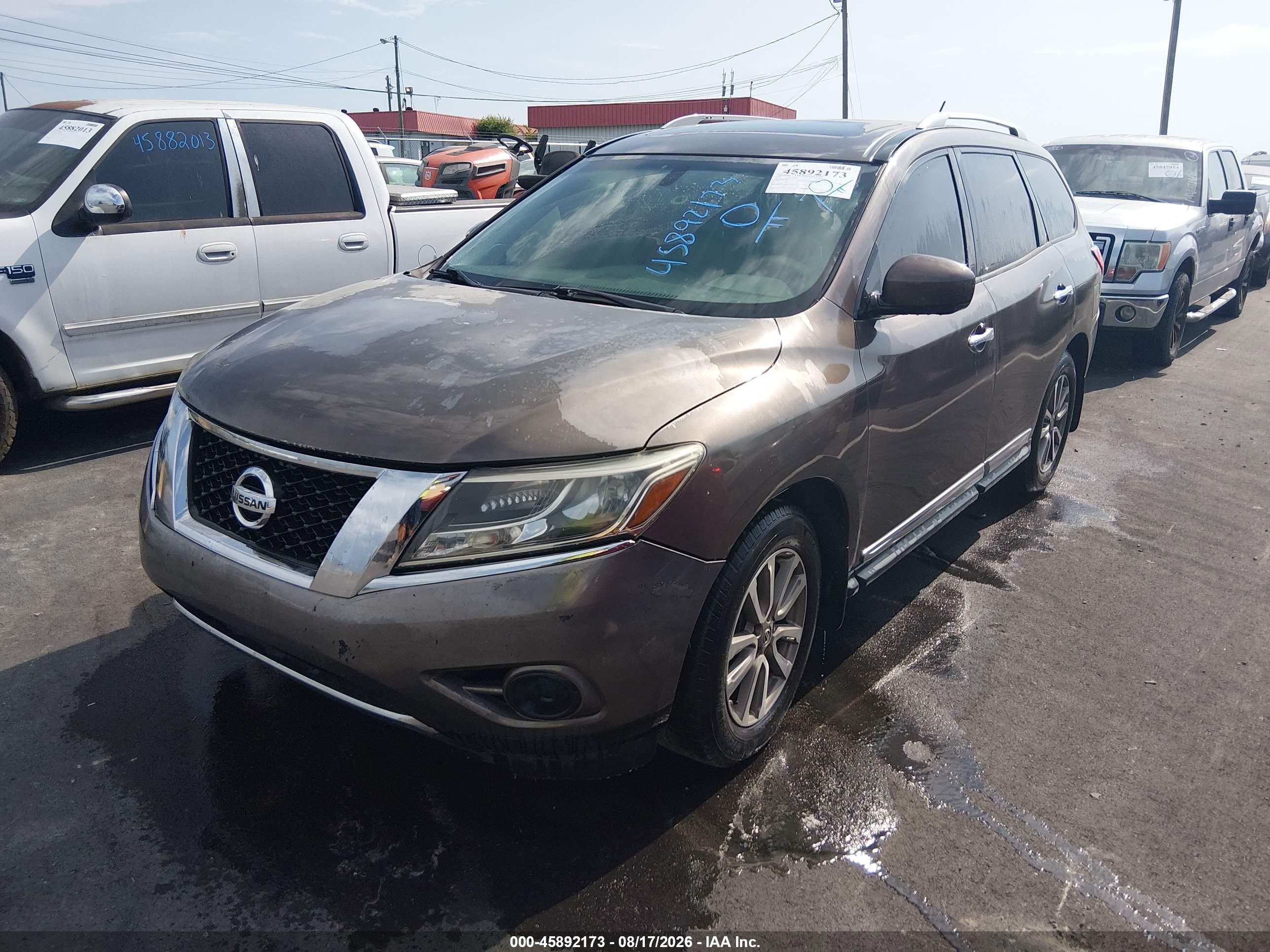 2015 Nissan Pathfinder Sl Gray vin: 5N1AR2MN2FC713710