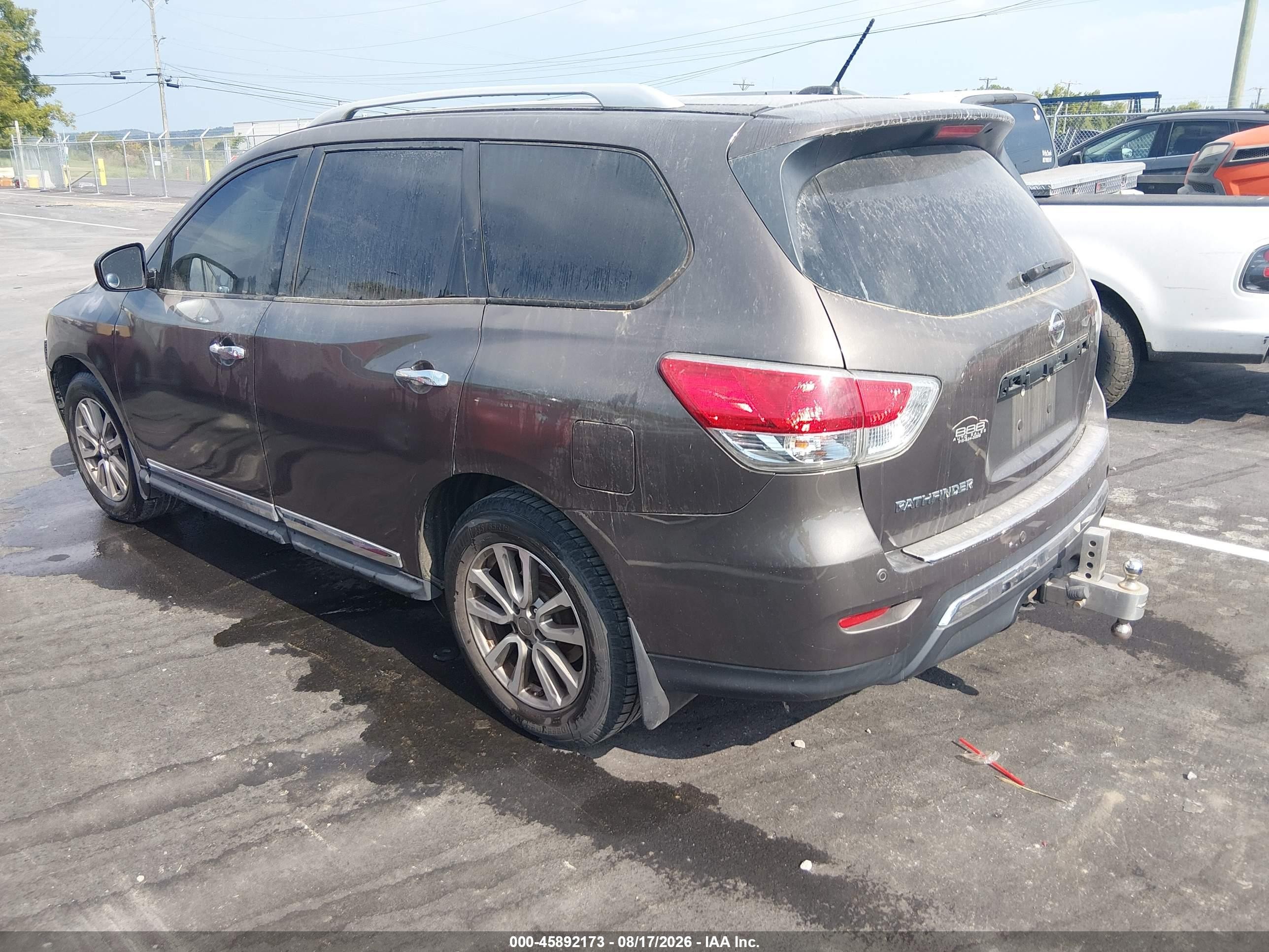 2015 Nissan Pathfinder Sl Gray vin: 5N1AR2MN2FC713710