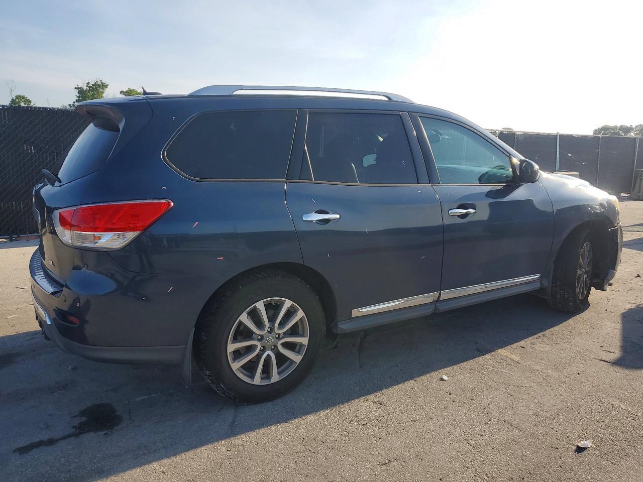 2015 Nissan Pathfinder Sl Blue vin: 5N1AR2MN2FC723248