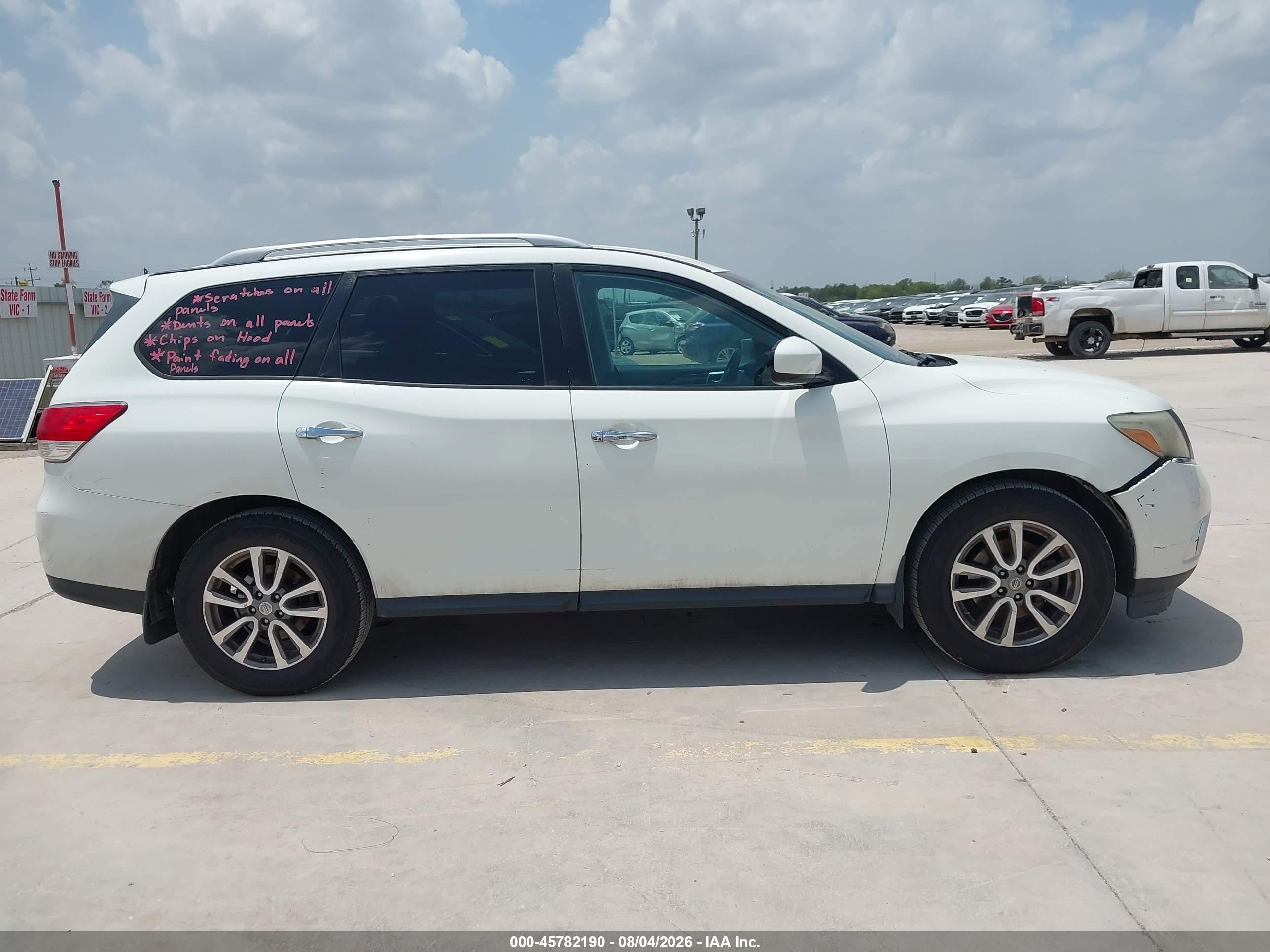 2016 Nissan Pathfinder S White vin: 5N1AR2MN2GC667216