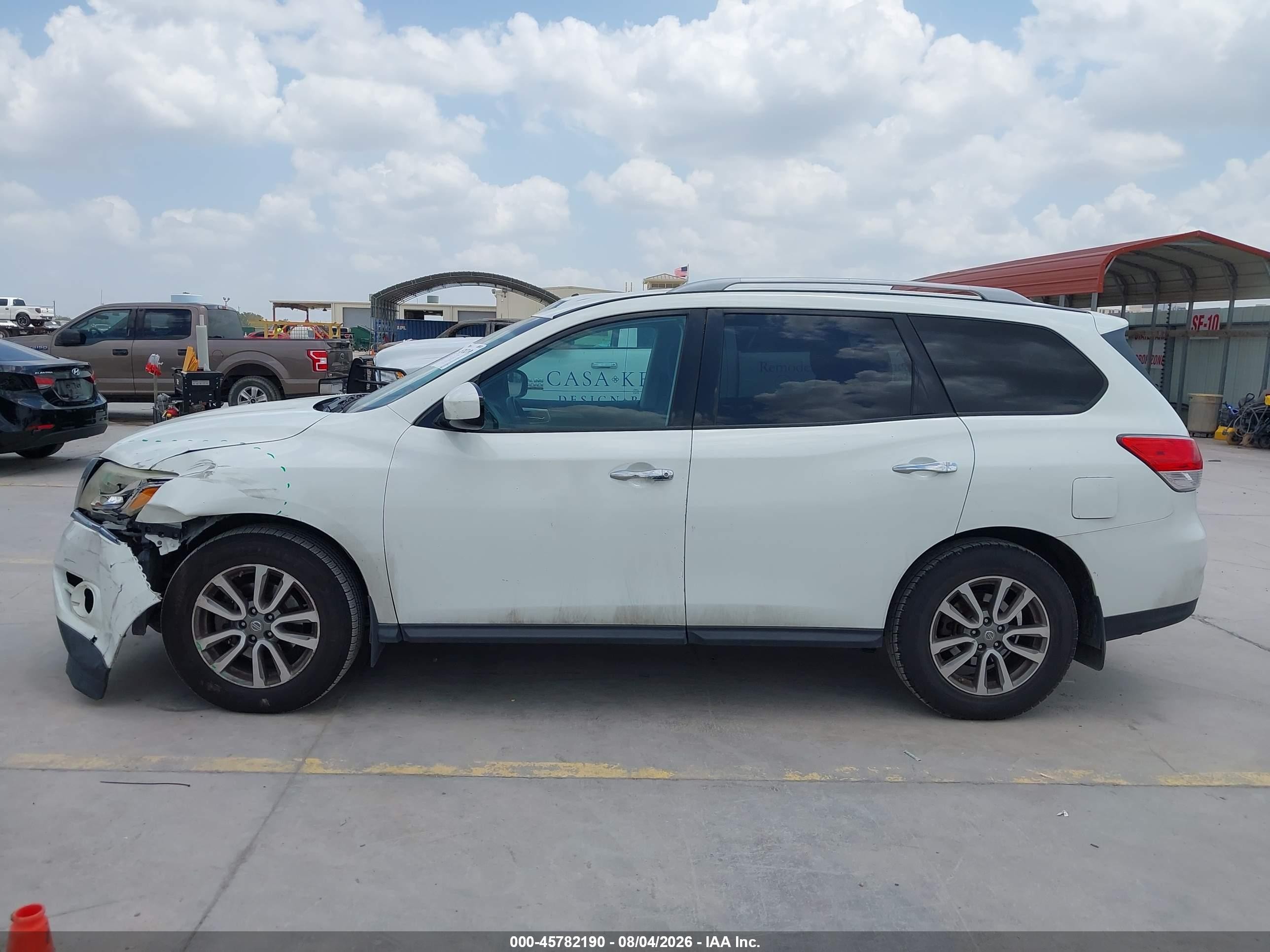 2016 Nissan Pathfinder S White vin: 5N1AR2MN2GC667216
