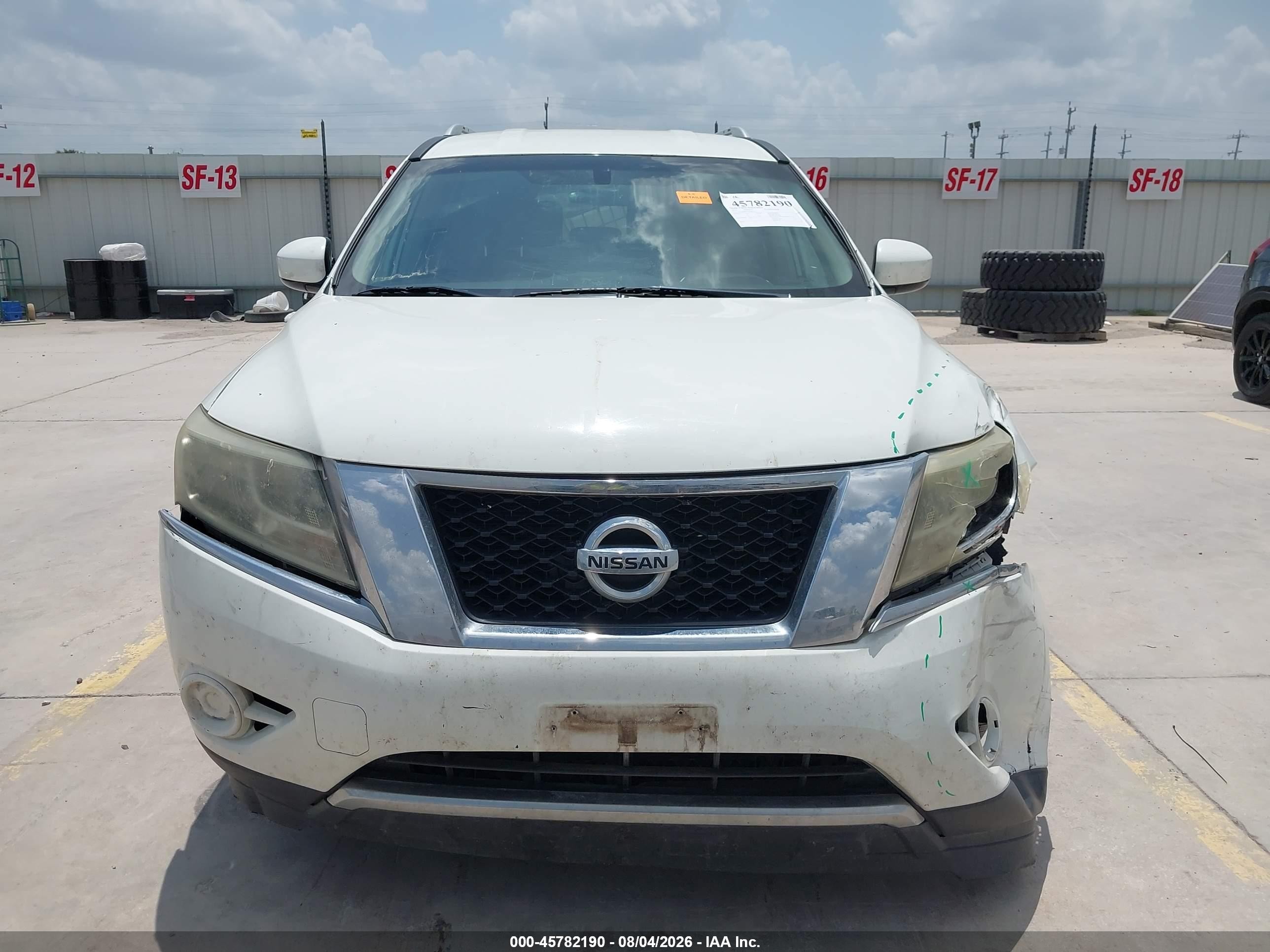 2016 Nissan Pathfinder S White vin: 5N1AR2MN2GC667216