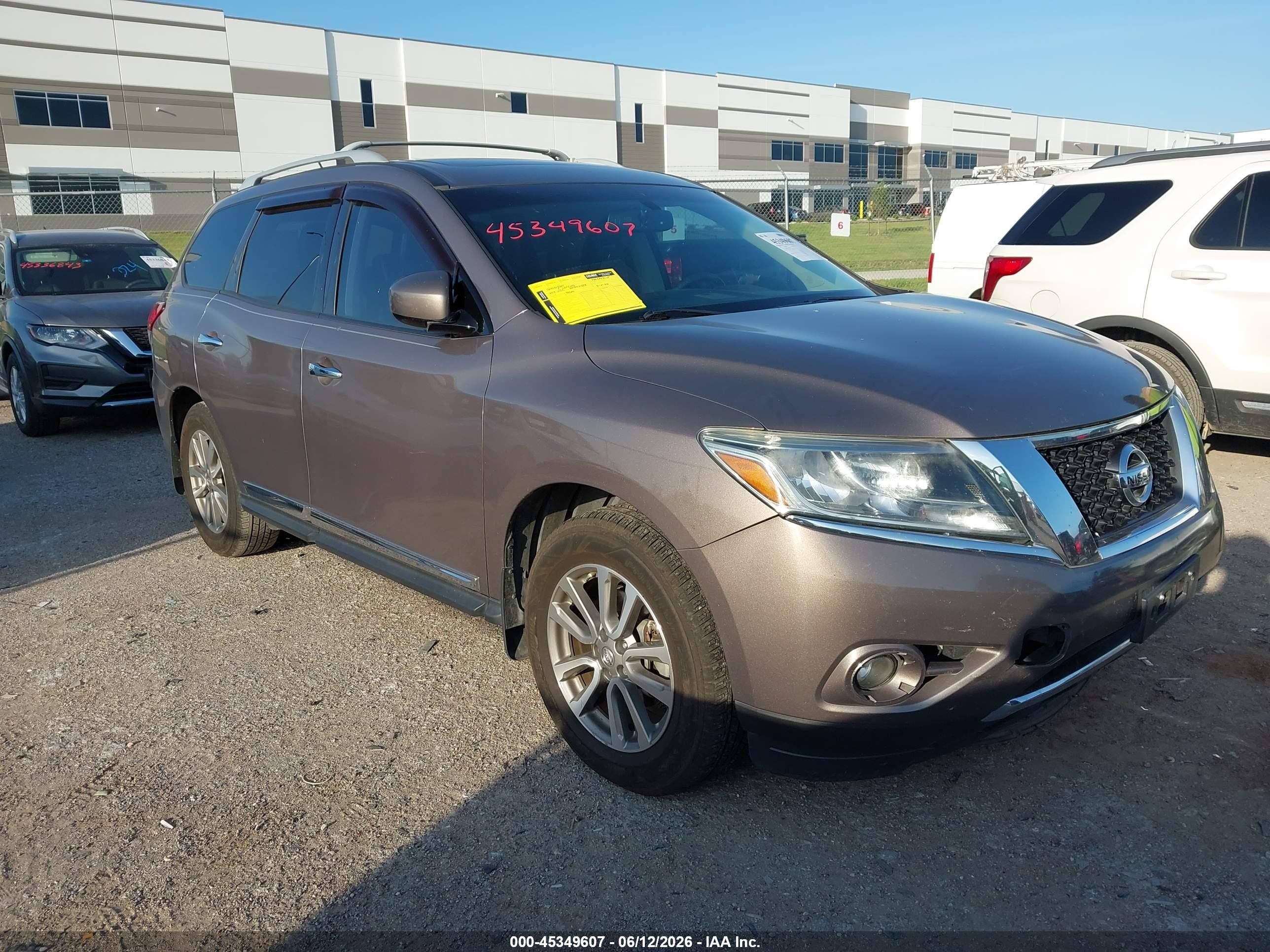 2013 Nissan Pathfinder Sl Brown vin: 5N1AR2MN3DC603987