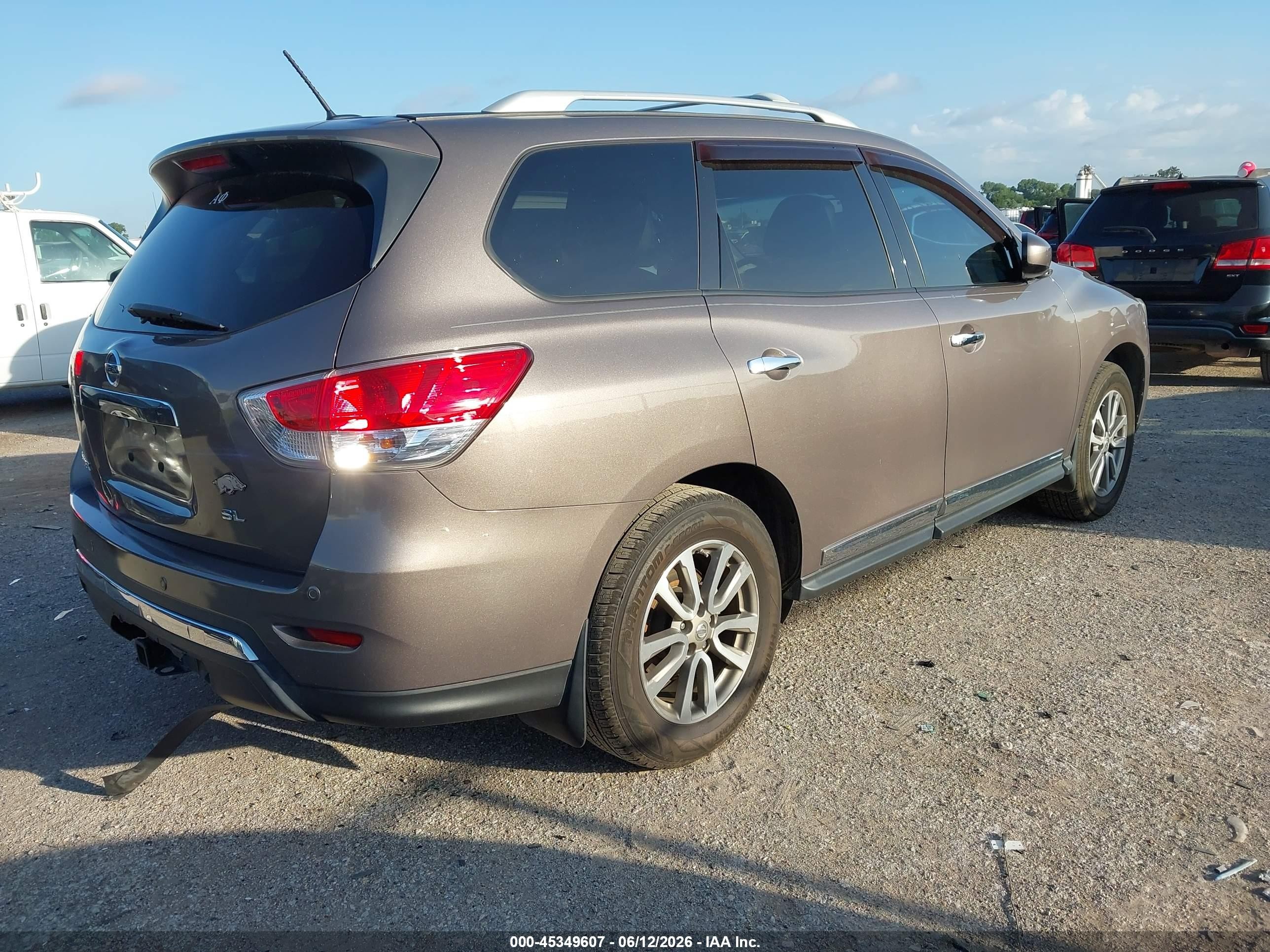2013 Nissan Pathfinder Sl Brown vin: 5N1AR2MN3DC603987