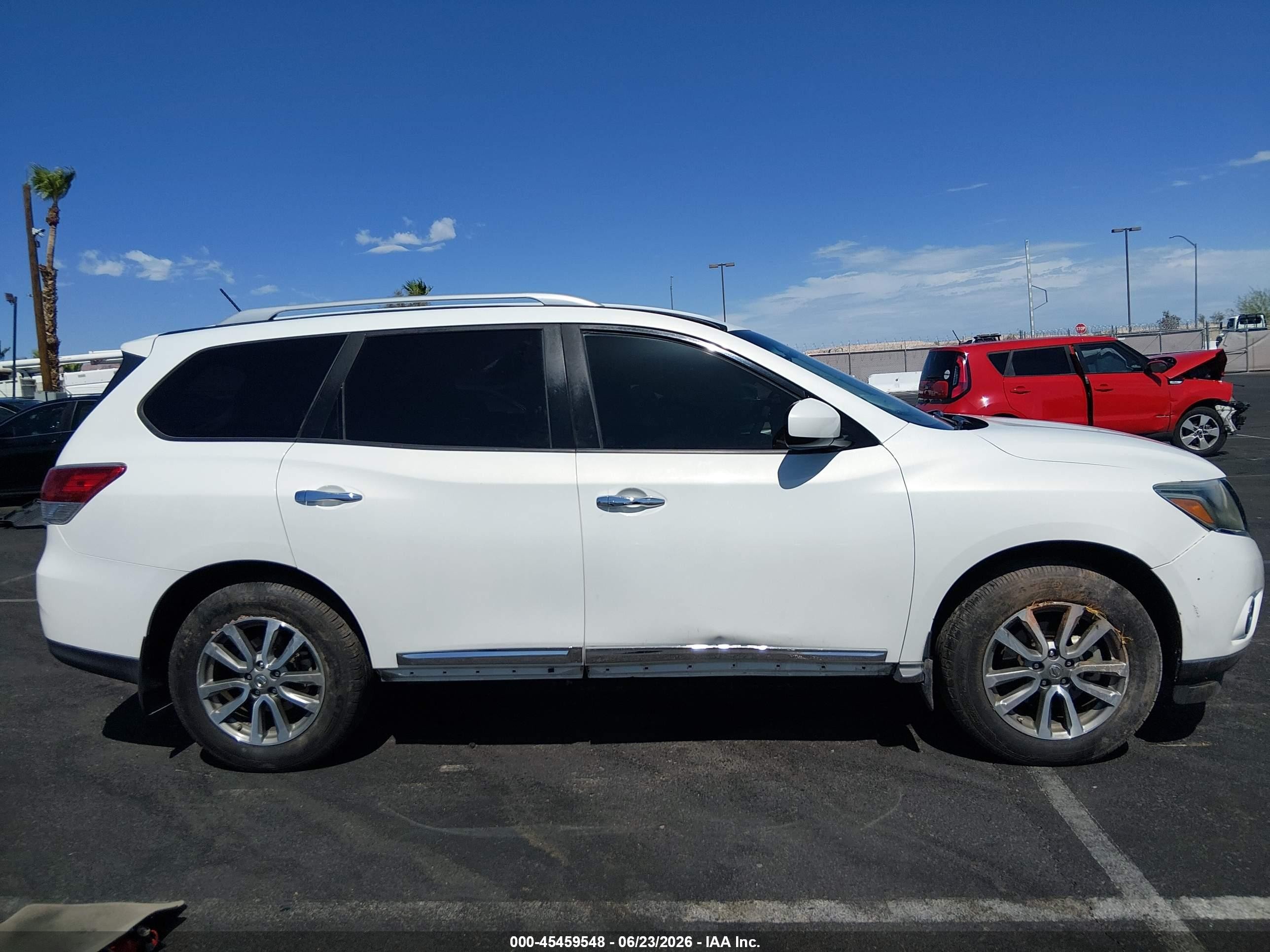 2013 Nissan Pathfinder Sl White vin: 5N1AR2MN3DC613810