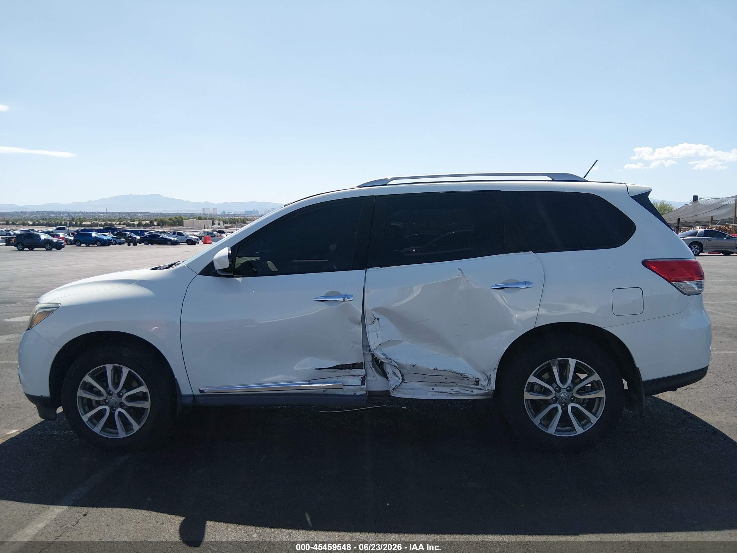 2013 Nissan Pathfinder Sl White vin: 5N1AR2MN3DC613810