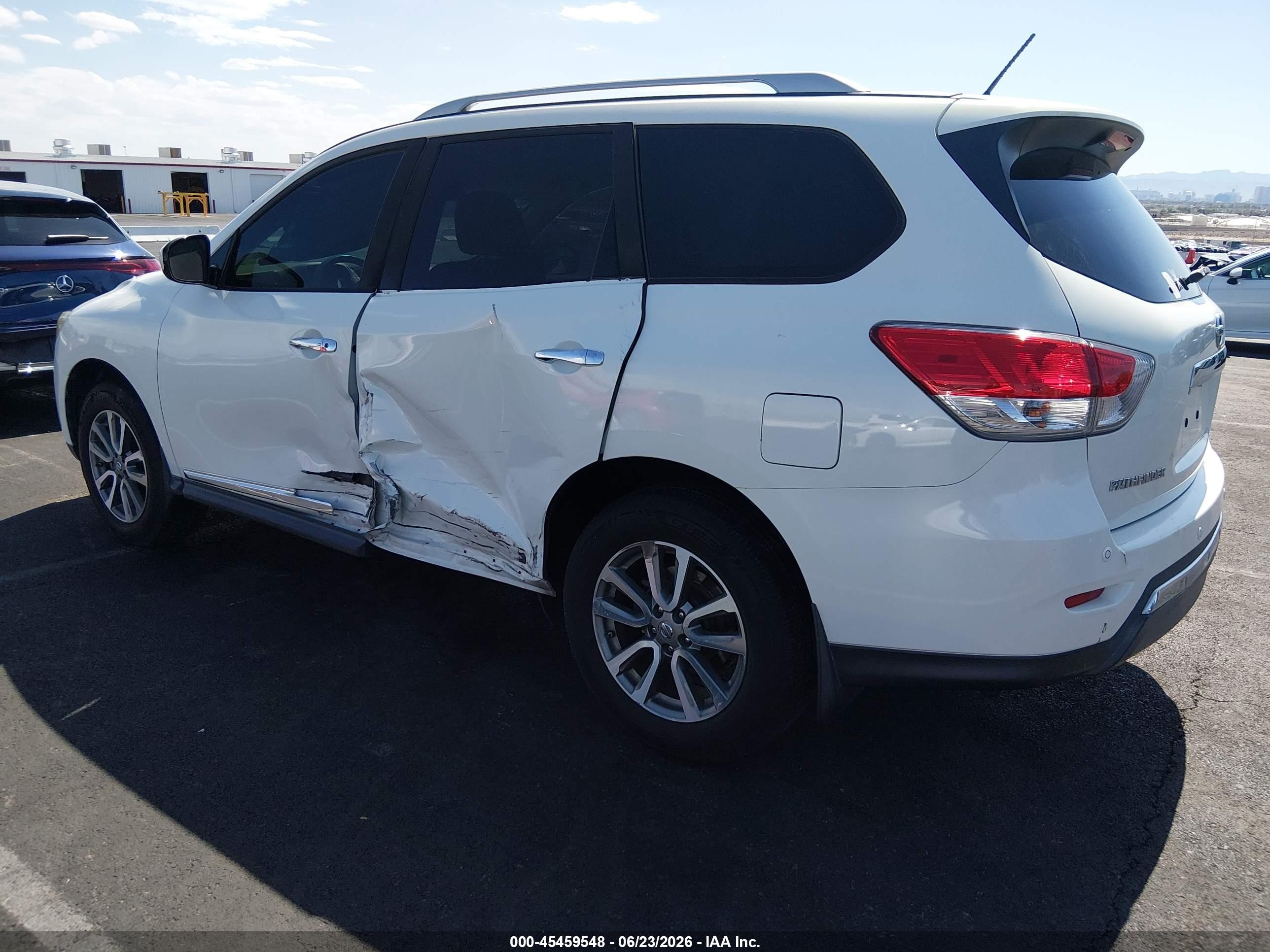 2013 Nissan Pathfinder Sl White vin: 5N1AR2MN3DC613810